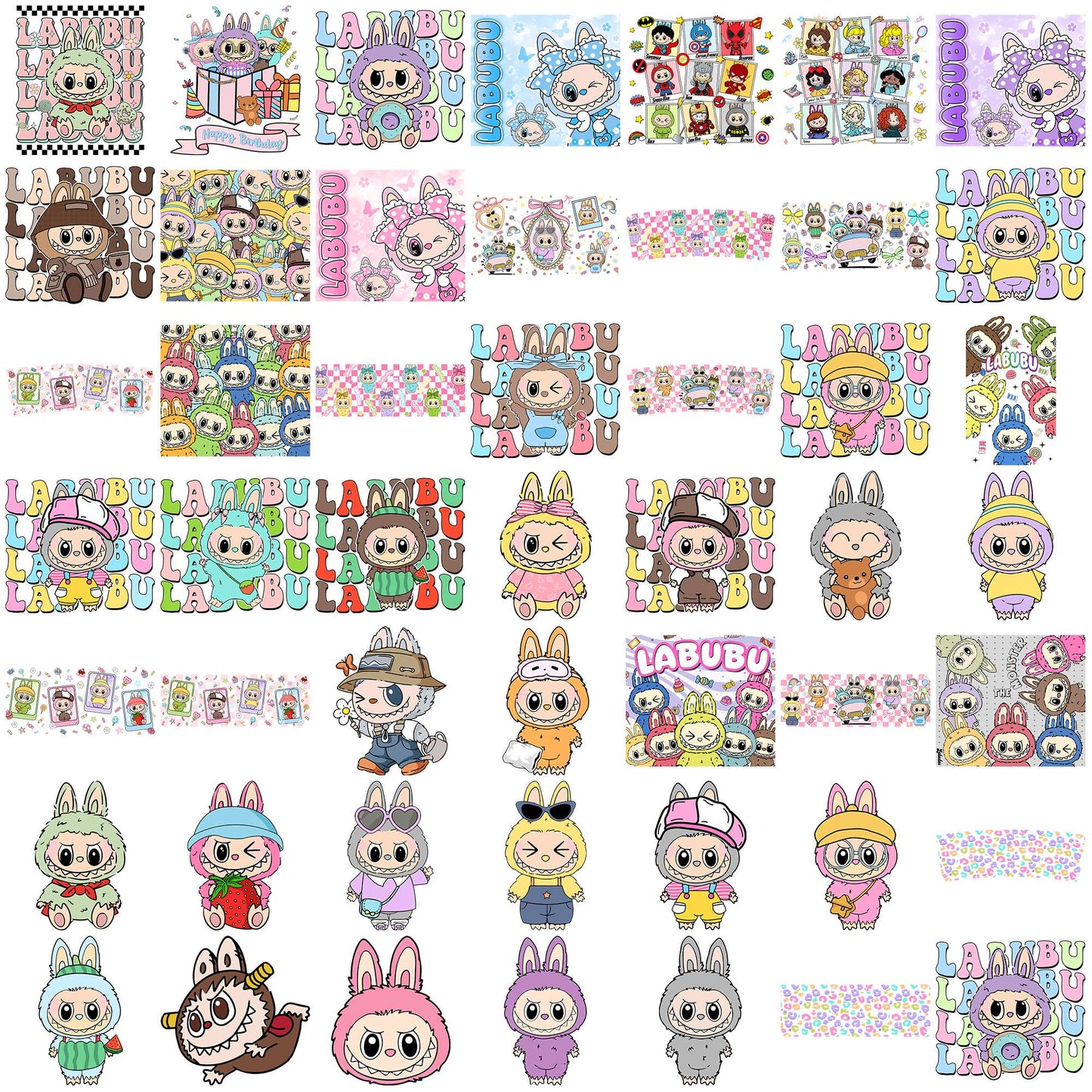 Labubu design collection png bundle, labubu popmart png, labubu near me png