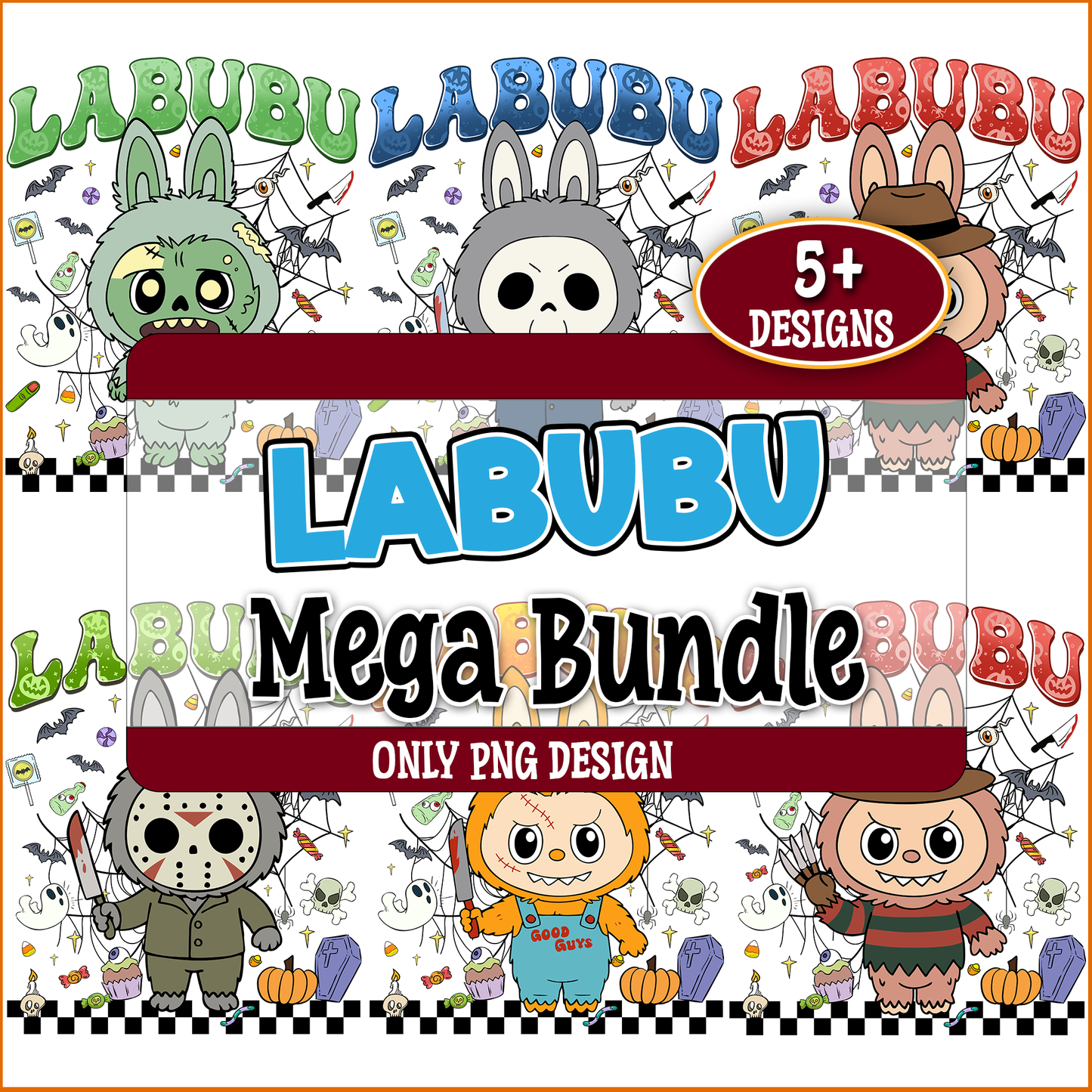 Labubu halloween image png bundle