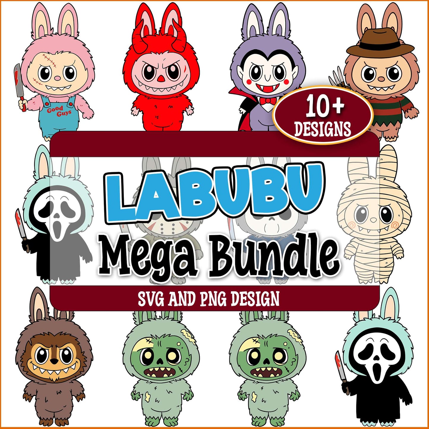 Labubu horror svg bundle