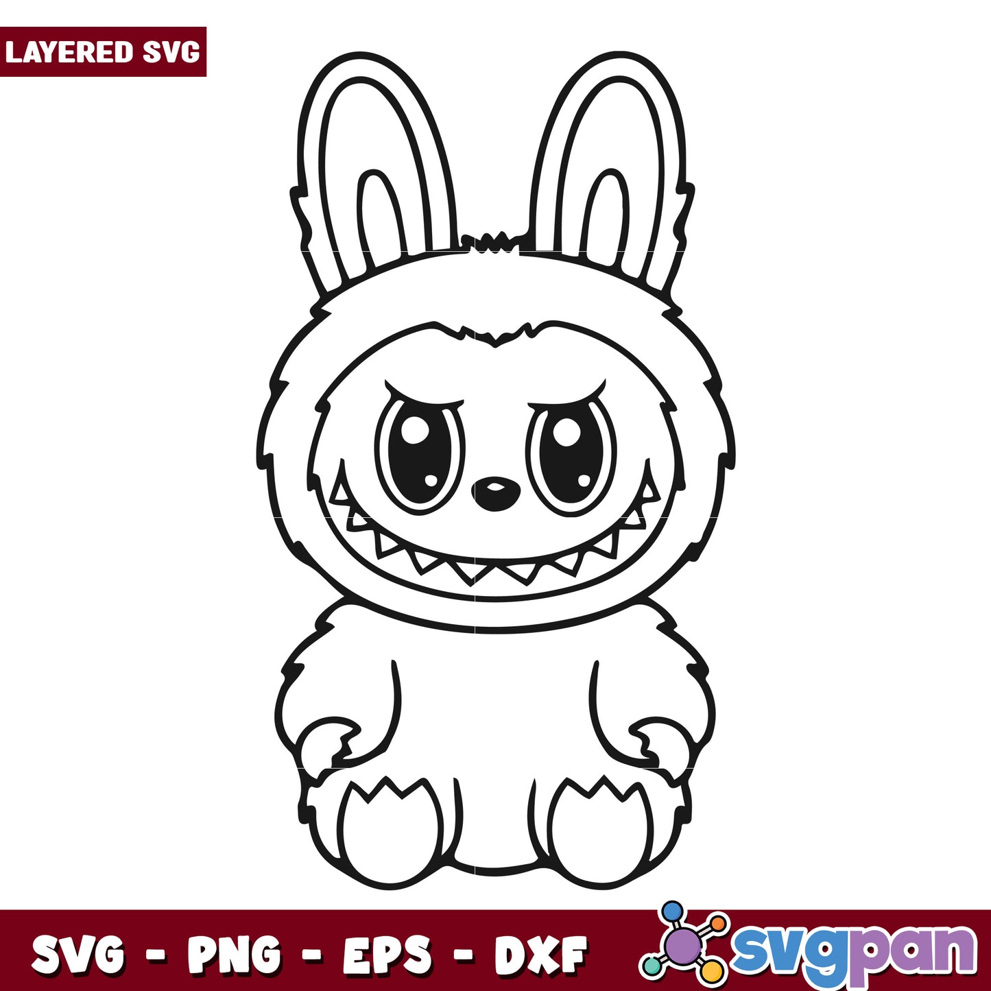 Labubu pencil svg