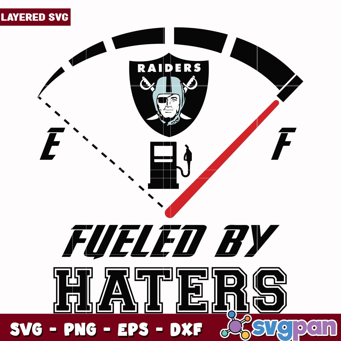 Las Vegas Raiders fueled by haters svg, nfl standings svg, nfl playoff svg