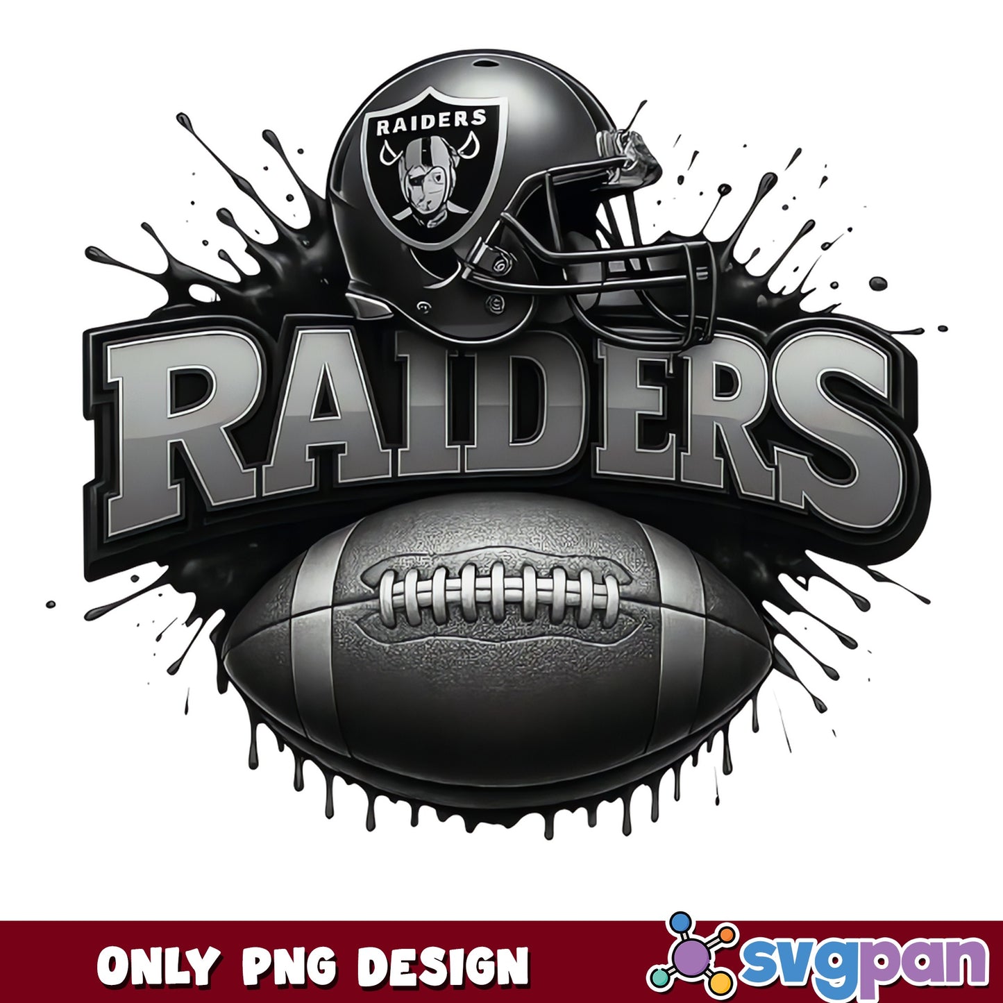 Las Vegas Raiders PNG, Raiders Football Helmet Drip, NFL PNG