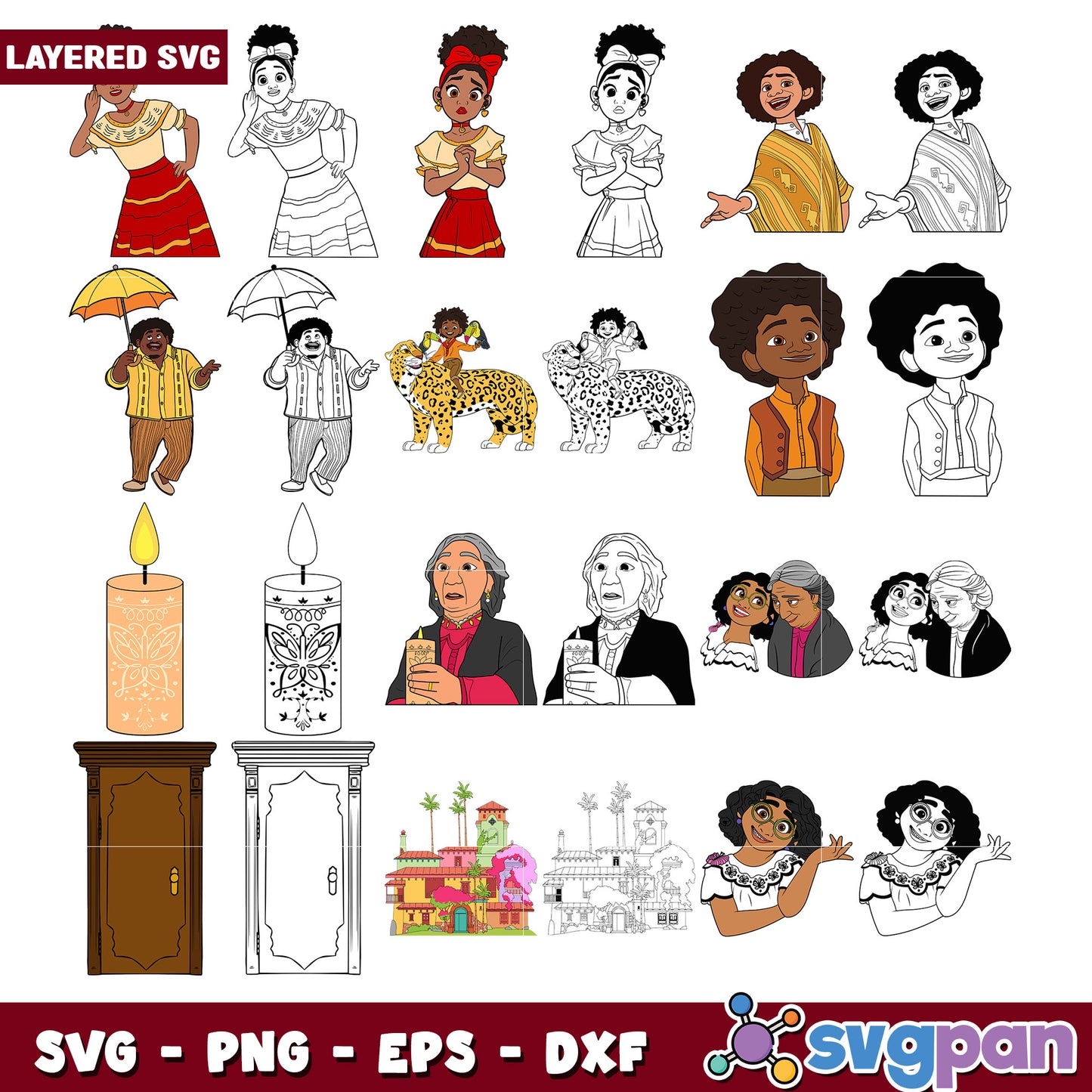 Layered Encanto SVG Bundle