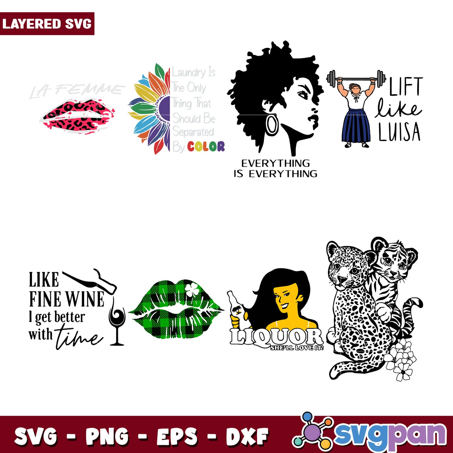 Layered SVG Bundle 6 Designs