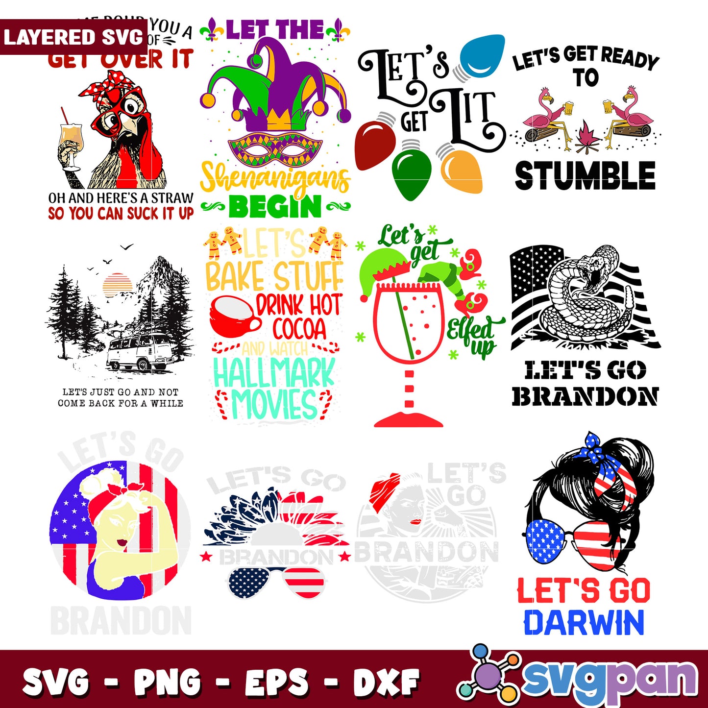 Layered SVG Bundle Fun Designs