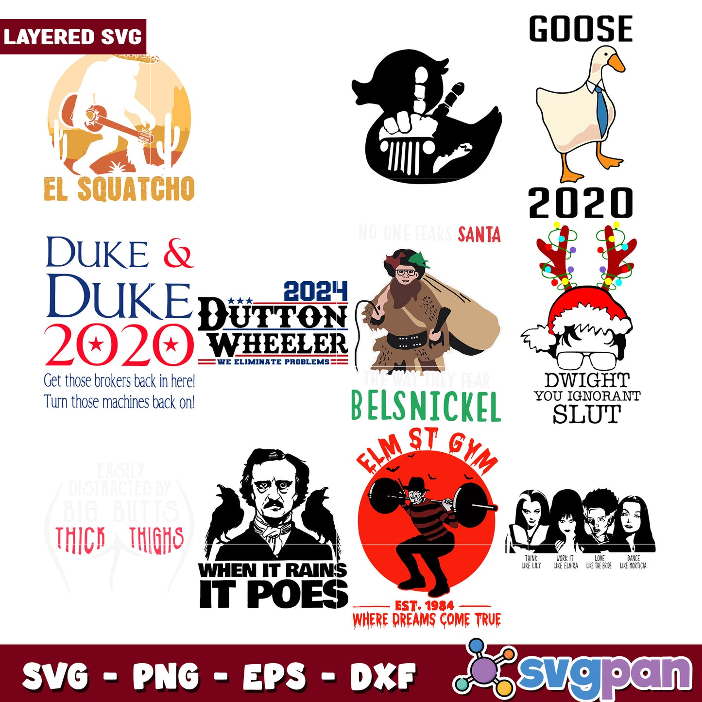 Layered SVG Bundle Funny Designs