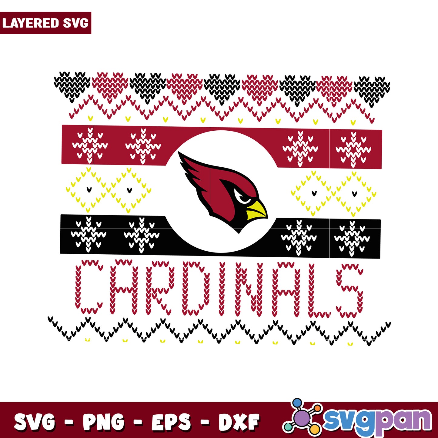 Layered SVG Cardinals Design, Perfect for Craft Projects and Enthusiasts