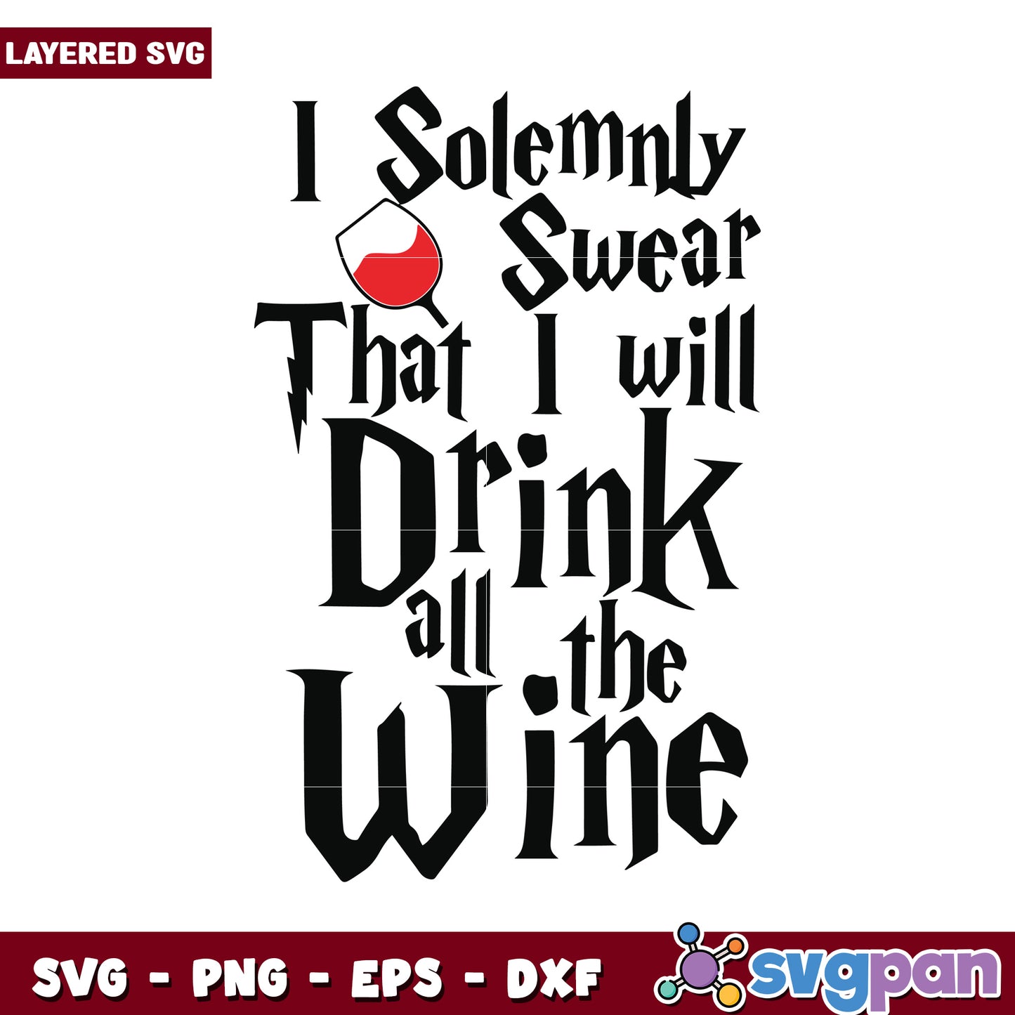 Layered SVG Wine Design, perfect for crafting and décor projects
