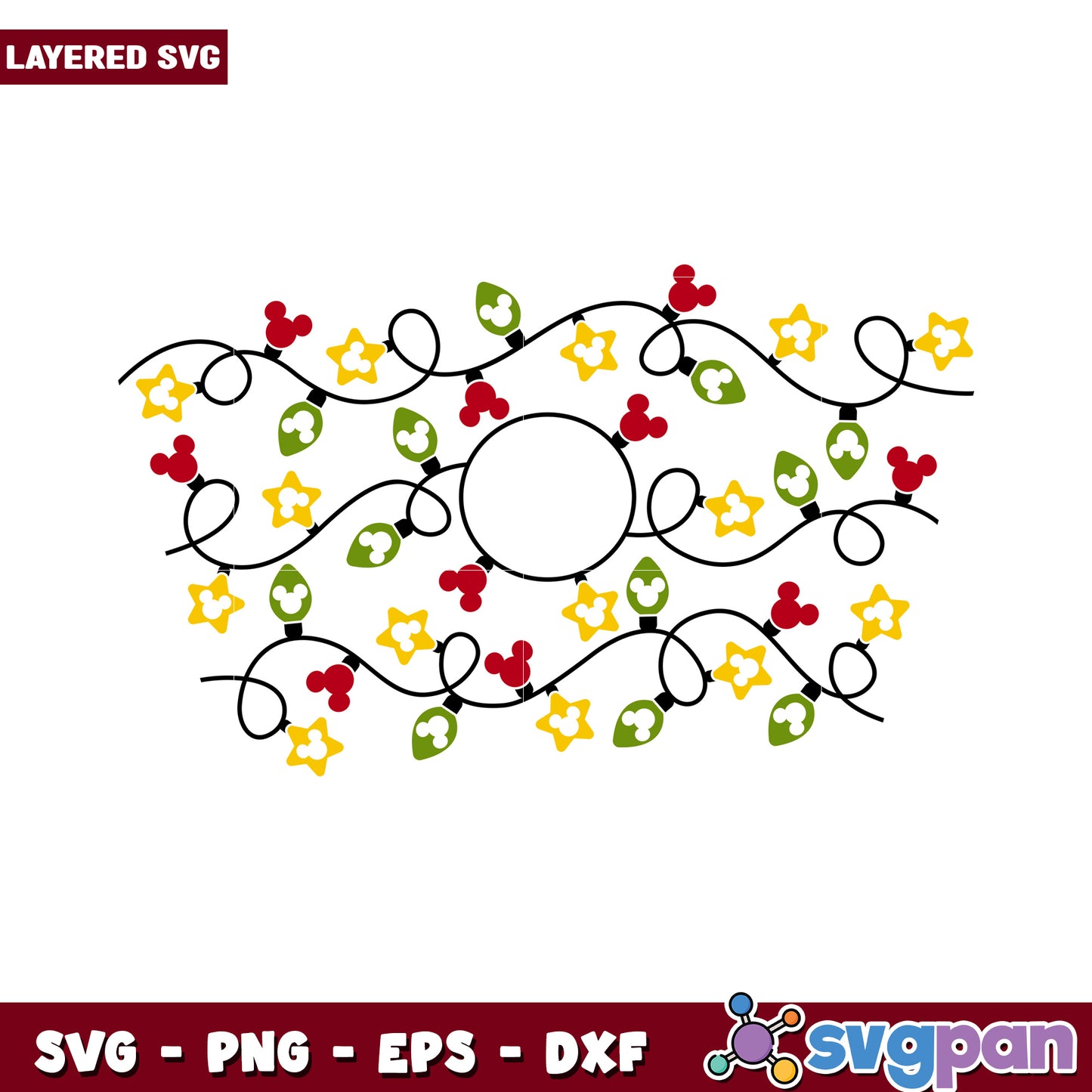 Layered floral SVG design with vibrant colors, perfect for crafts