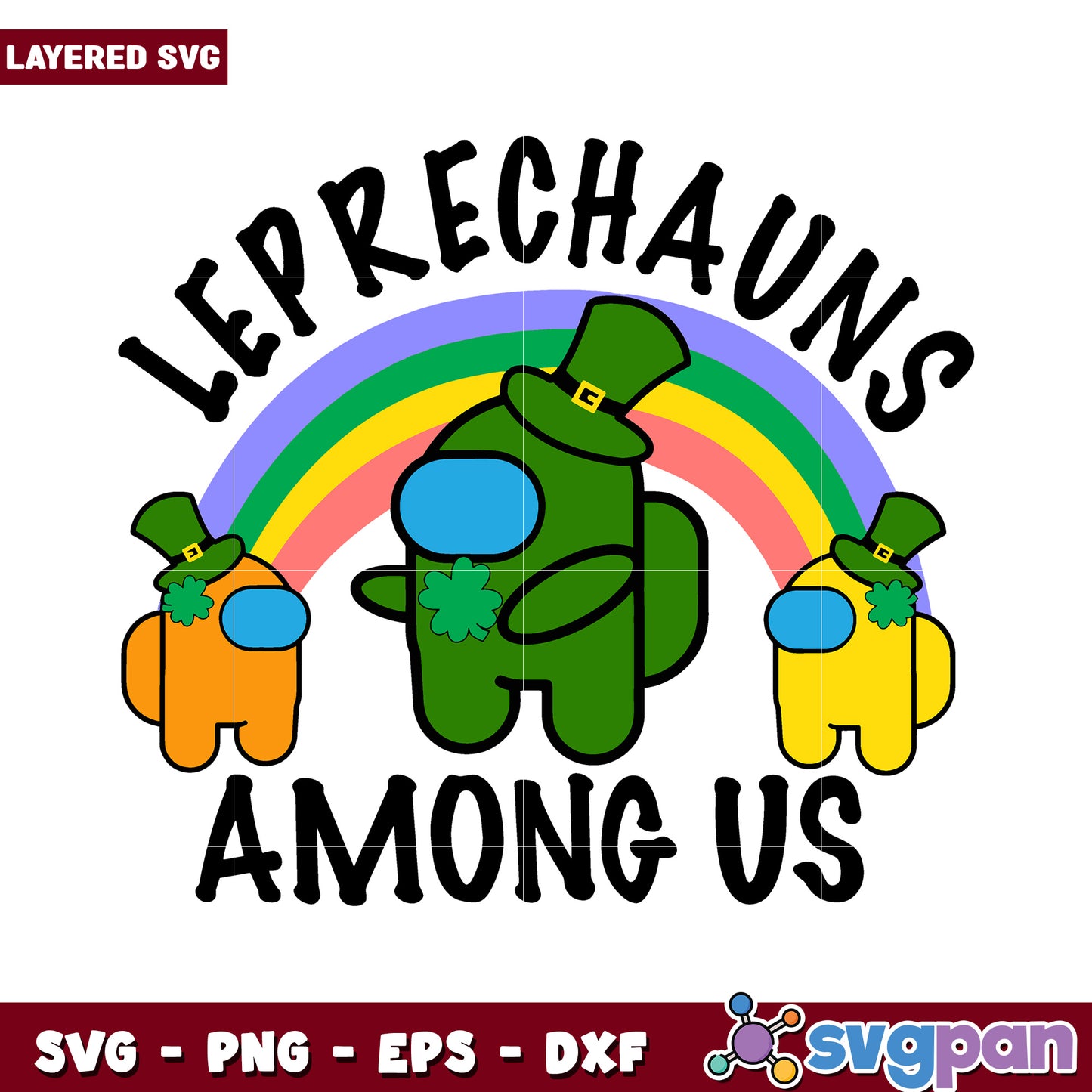 Leprechauns Among Us Rainbow Design, Perfect for St. Patrick's Day