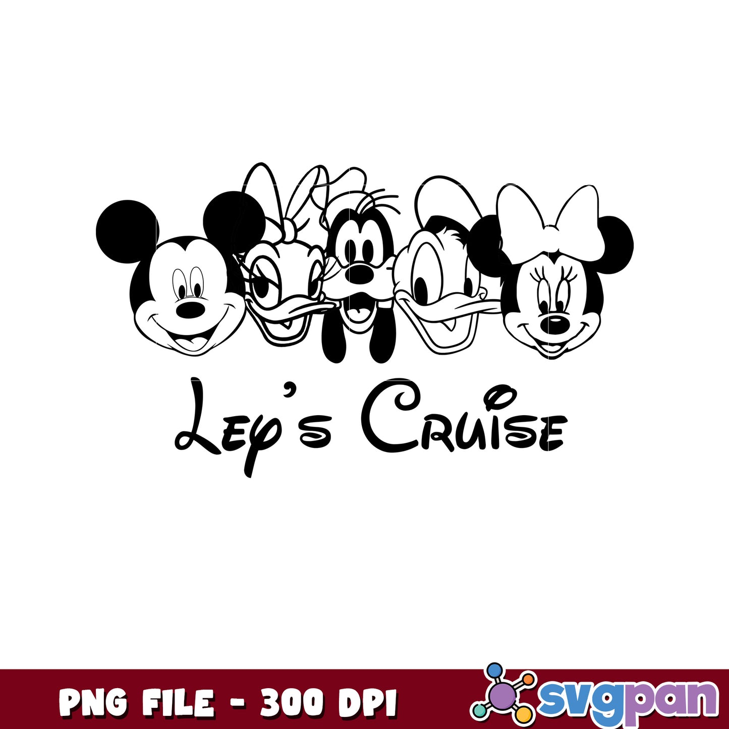 Let's cruise mickey and friends png, disney png, disney channel png