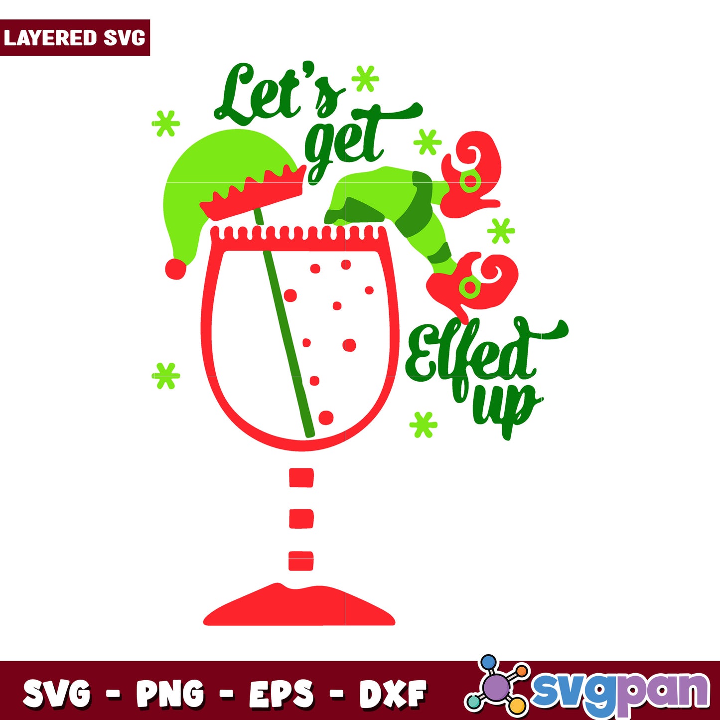 Let's get Effed Up Christmas SVG design, perfect for festive crafting