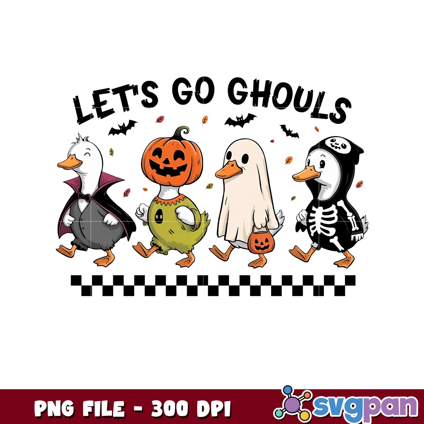 Let's go ghouls png, trick or treat png, halloween cartoon png