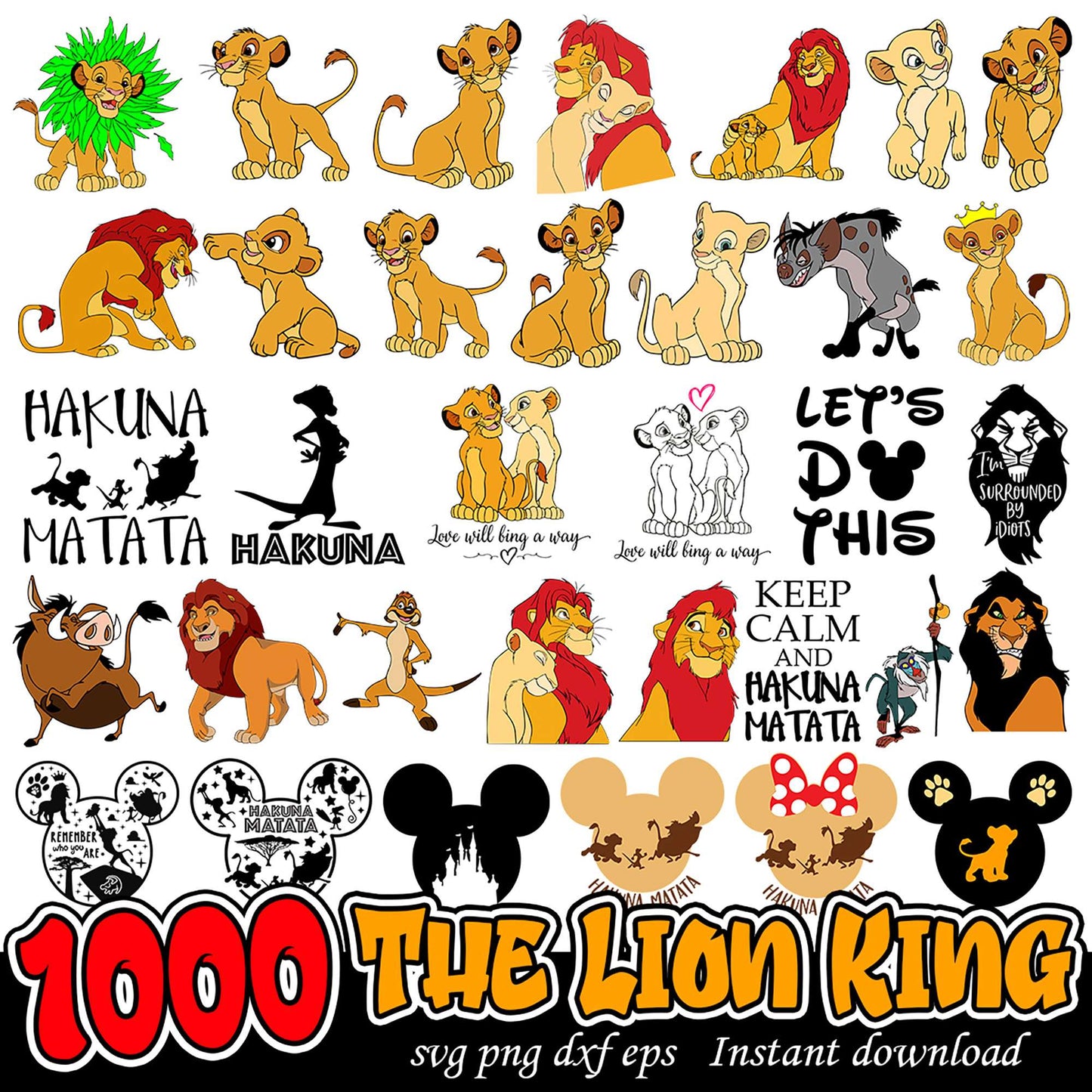 Lion King SVG Bundle for Crafts and DIY Projects Download