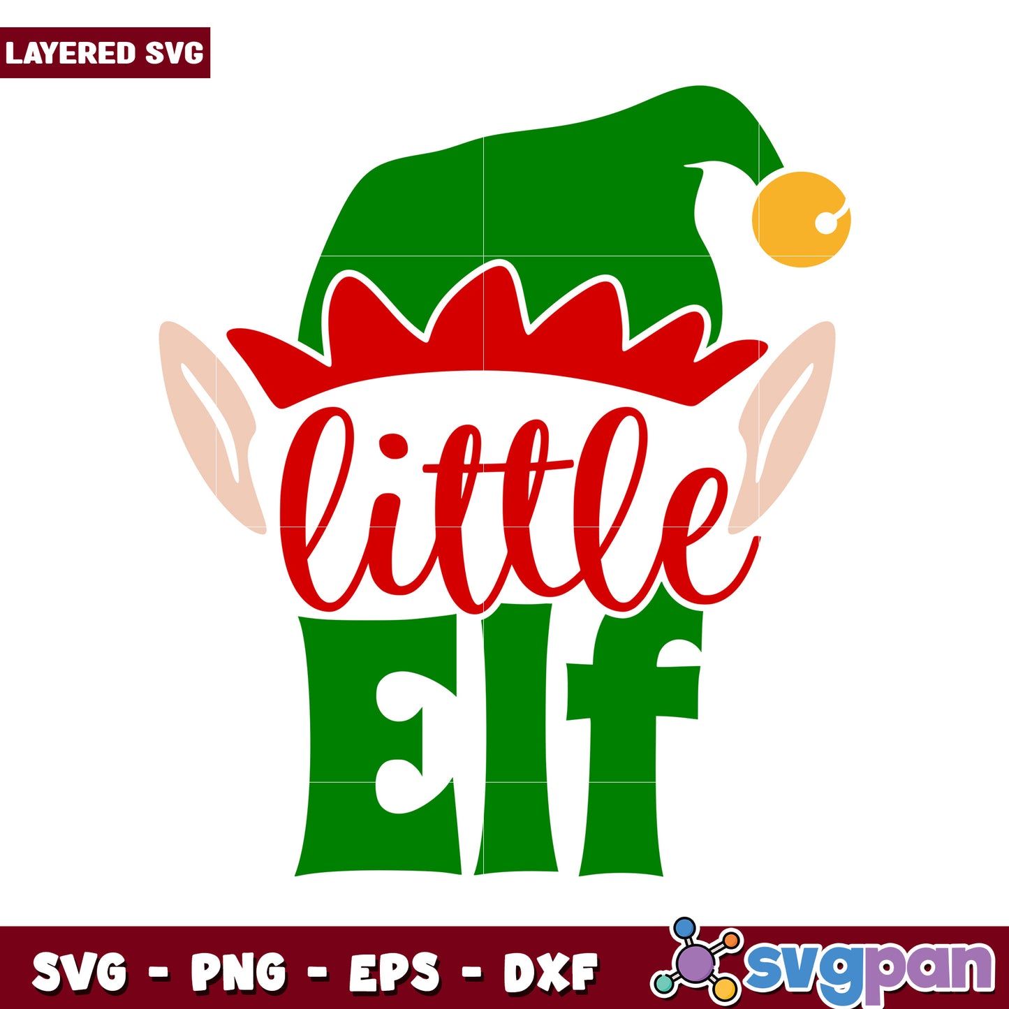 Little Elf Design for Crafts, Perfect for Holiday Projects and Gifts