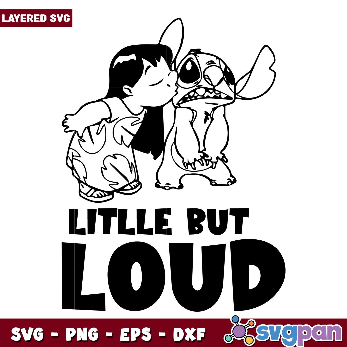 Little but loud design svg, cute stitch toys svg, lilo and stitch svg