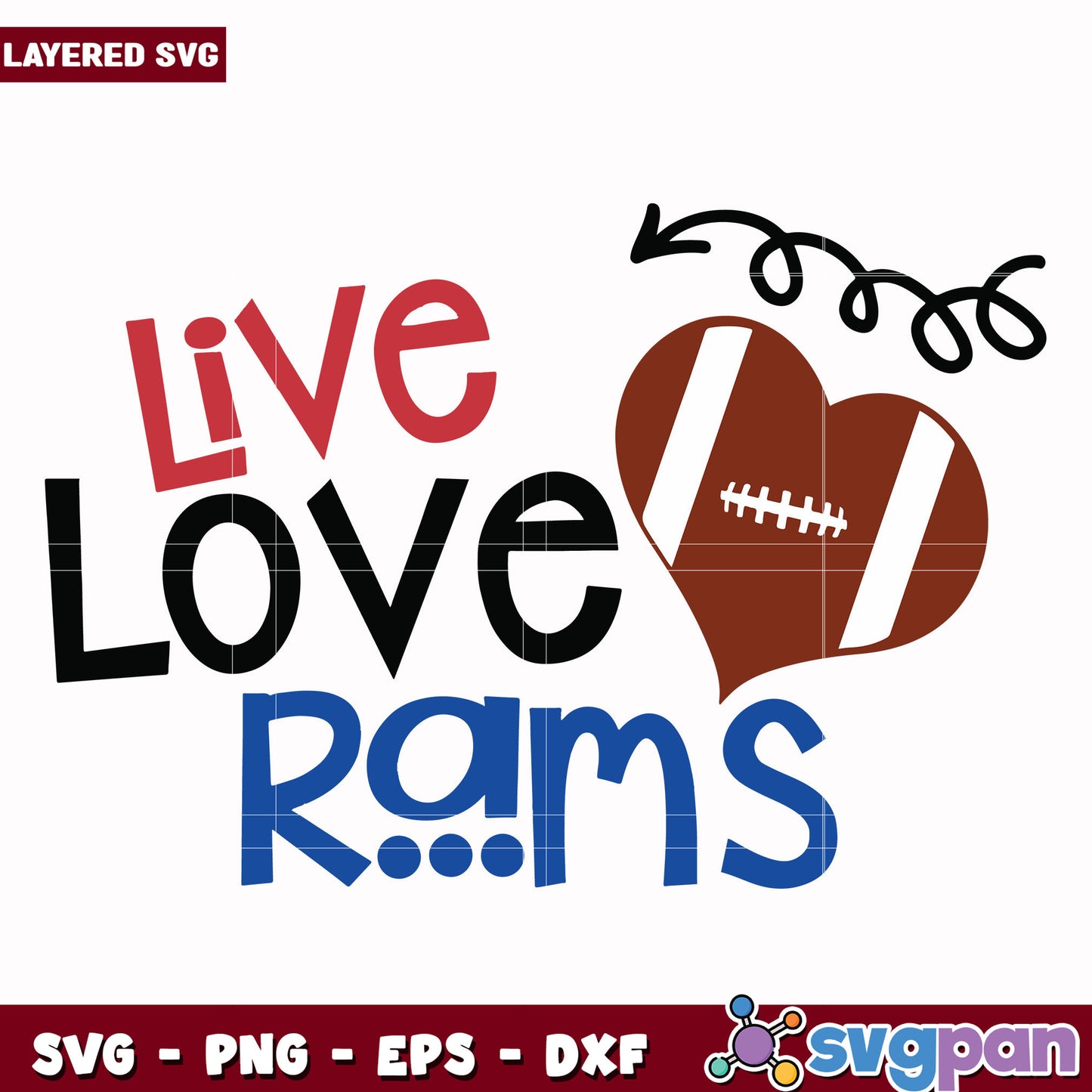 Live love rams svg, nfl rankings svg, nfl la rams svg