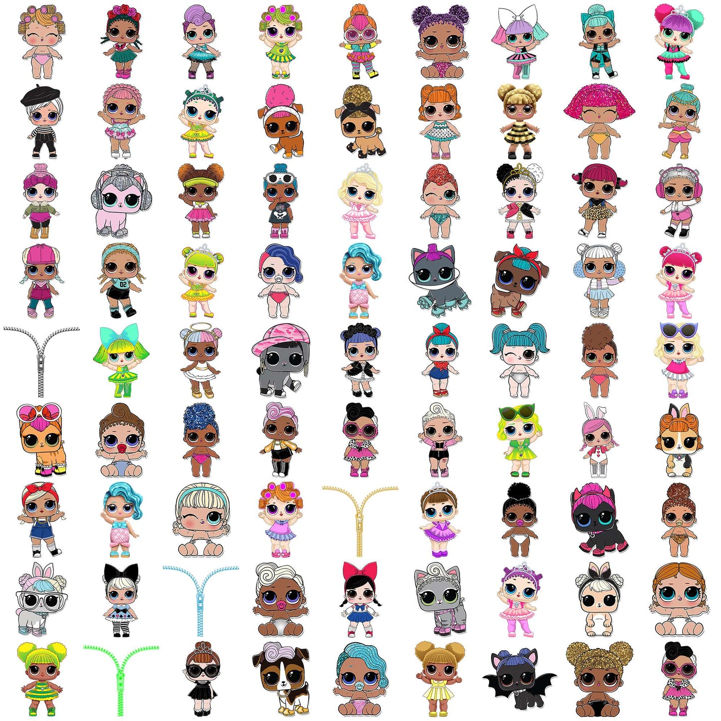 Lol surprise dolls png bundle, lol dolls png, lol doll house png