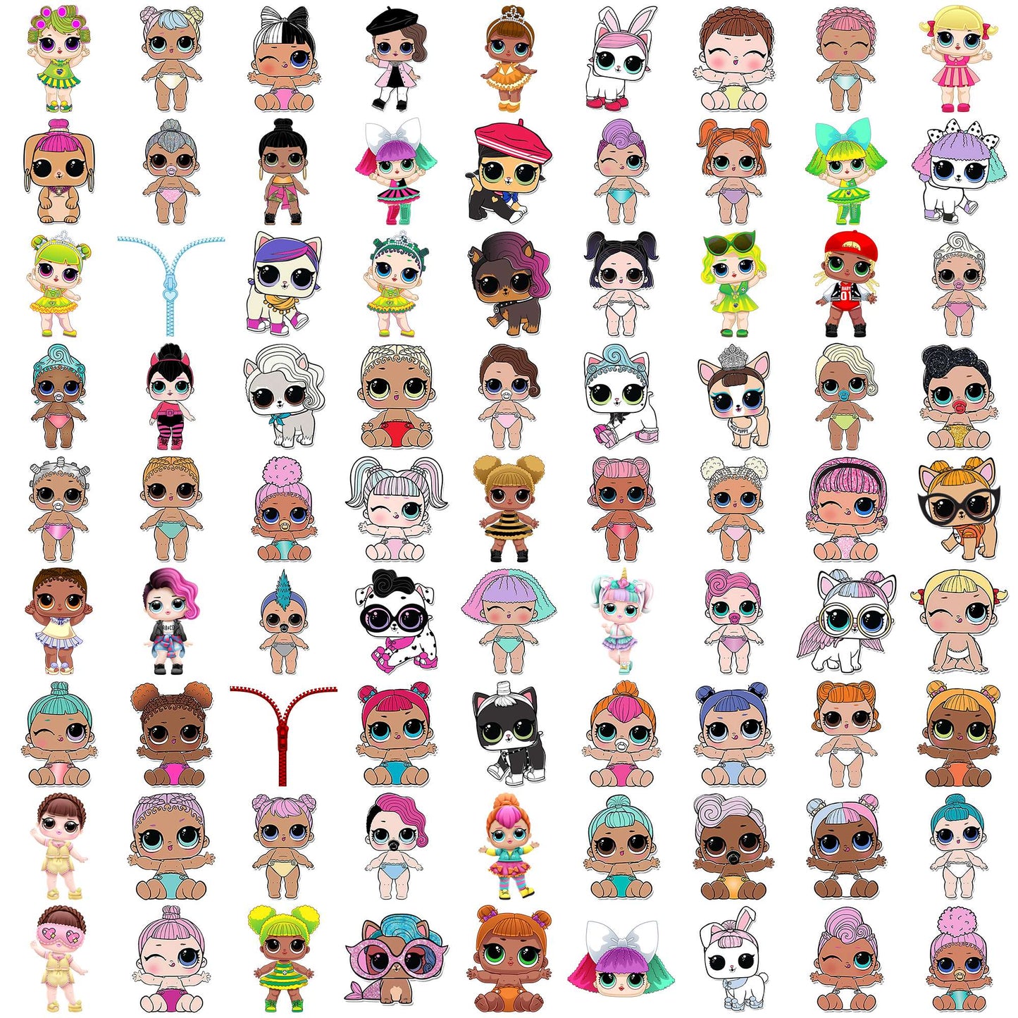 Lol surprise dolls png bundle, lol dolls png, lol doll house png