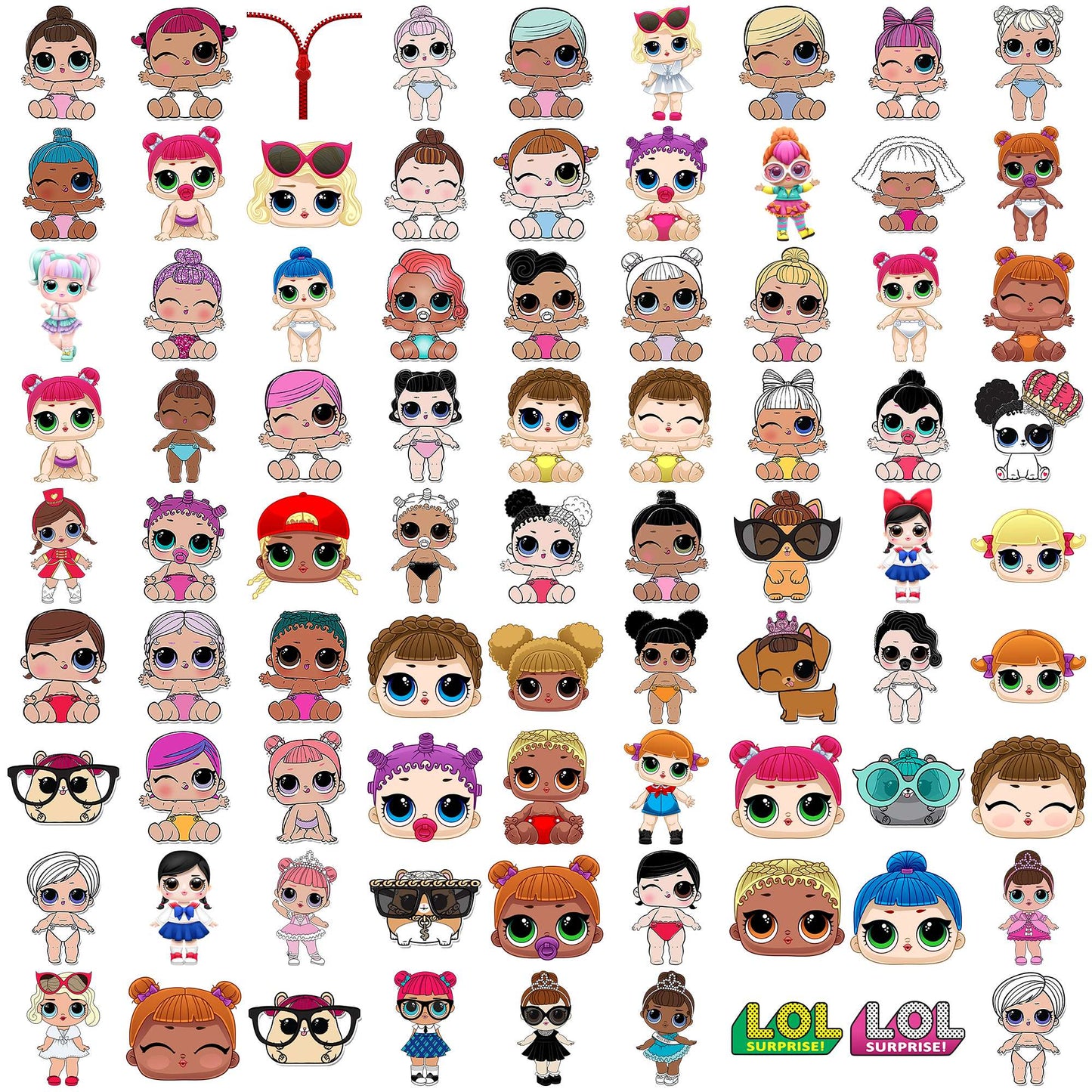 Lol surprise dolls png bundle, lol dolls png, lol doll house png