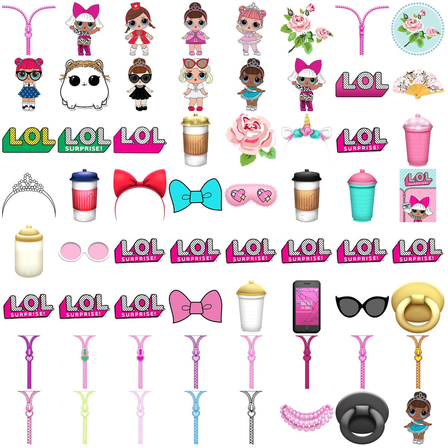 Lol surprise dolls png bundle, lol dolls png, lol doll house png