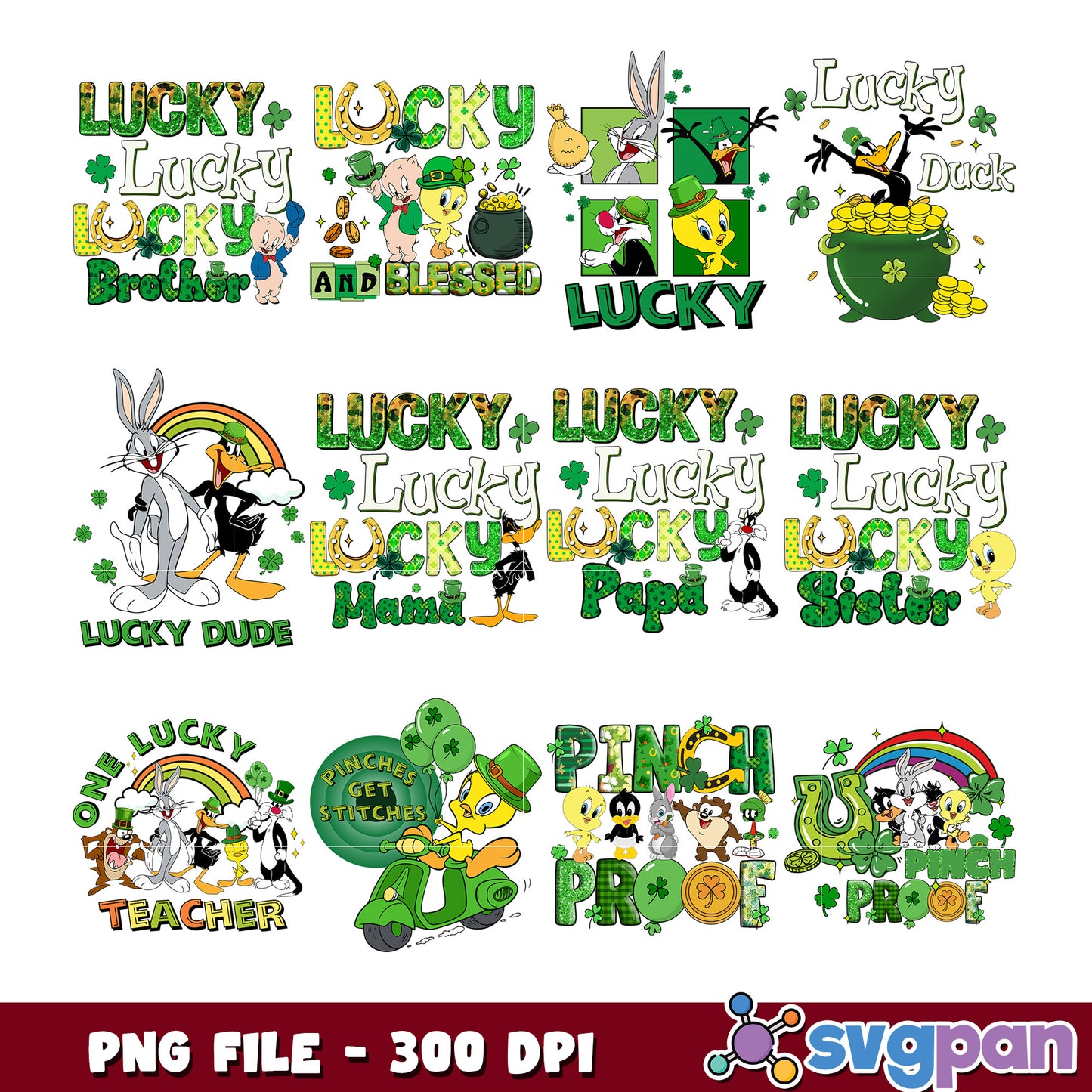 Looney Tunes St Patricks Day Bundle PNG