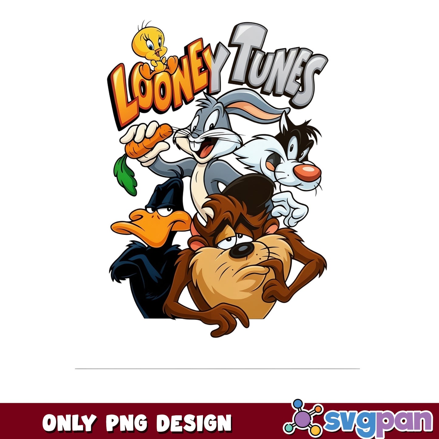 Looney Tunes Characters PNG, Bugs Bunny Cartoon PNG, Taz PNG