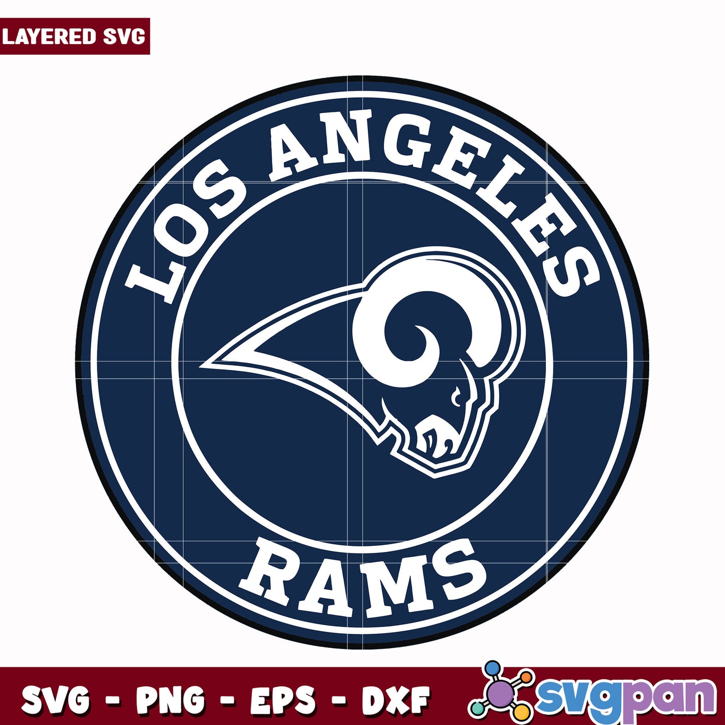 Los Angeles Rams circle logo svg, nfl standings svg, nfl playoff svg