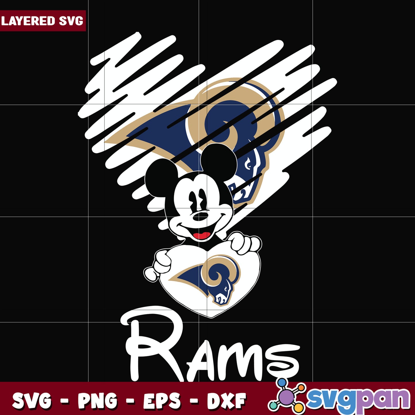 Los Angeles Rams heart svg, nfl rankings svg, nfl la rams svg