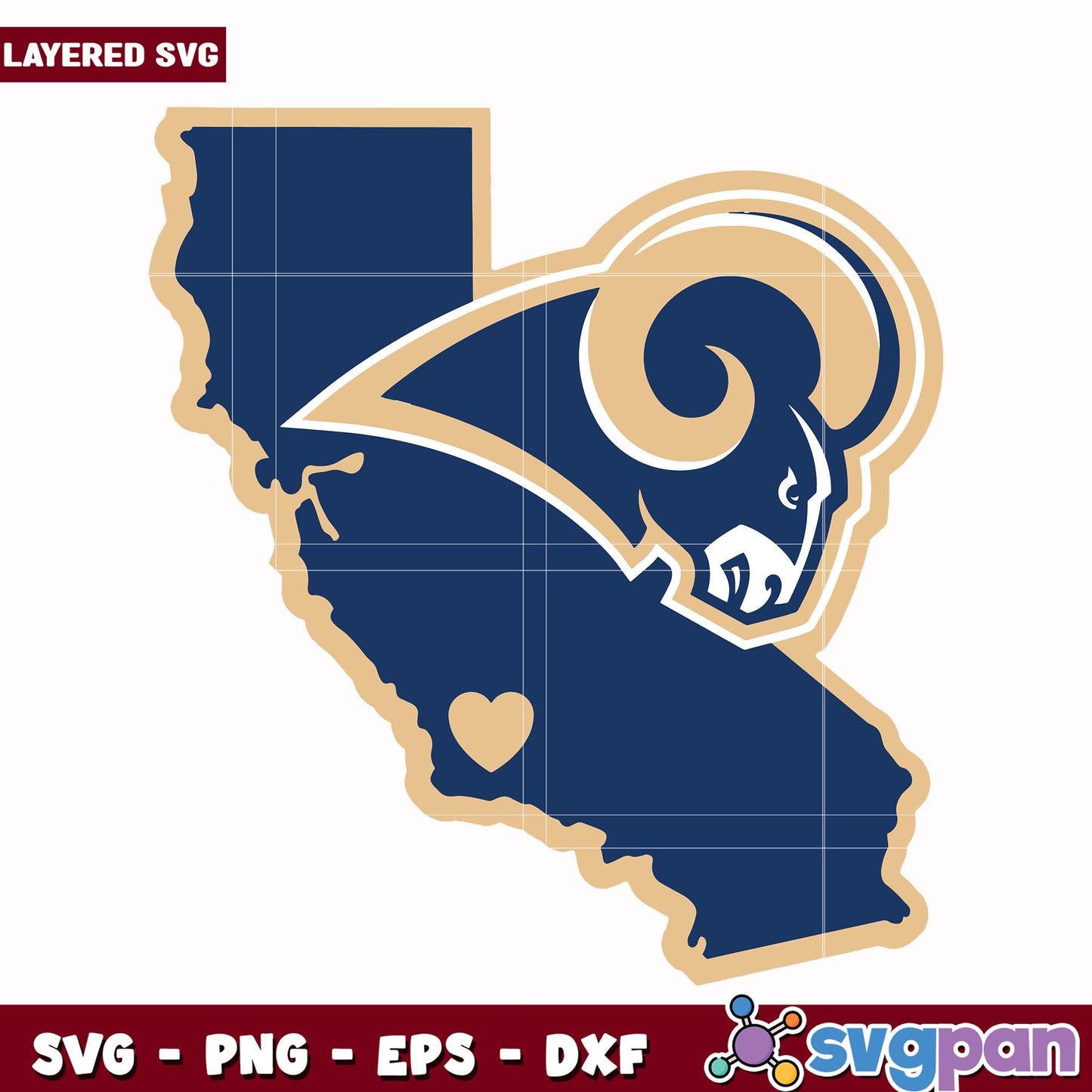Los Angeles Rams land svg, nfl standings svg, nfl playoff svg
