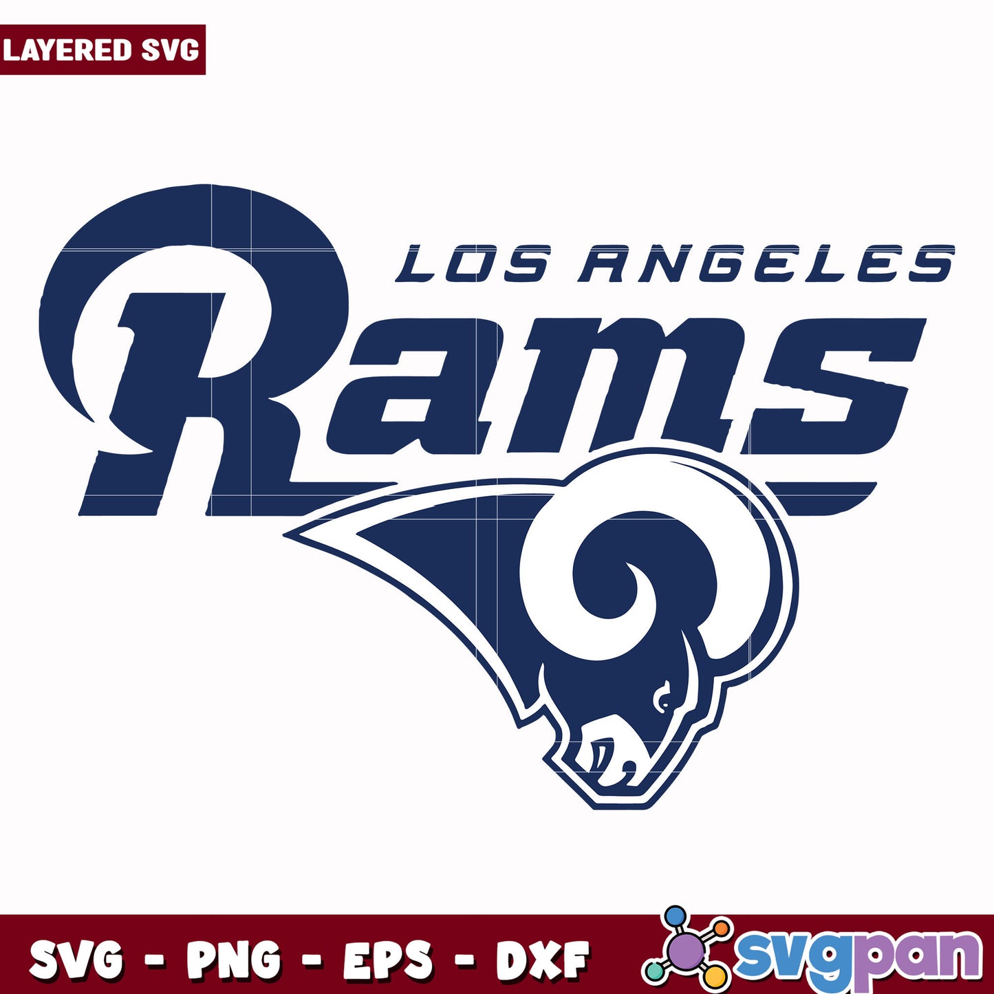 Los Angeles Rams logo design svg, nfl standings svg, nfl playoff svg