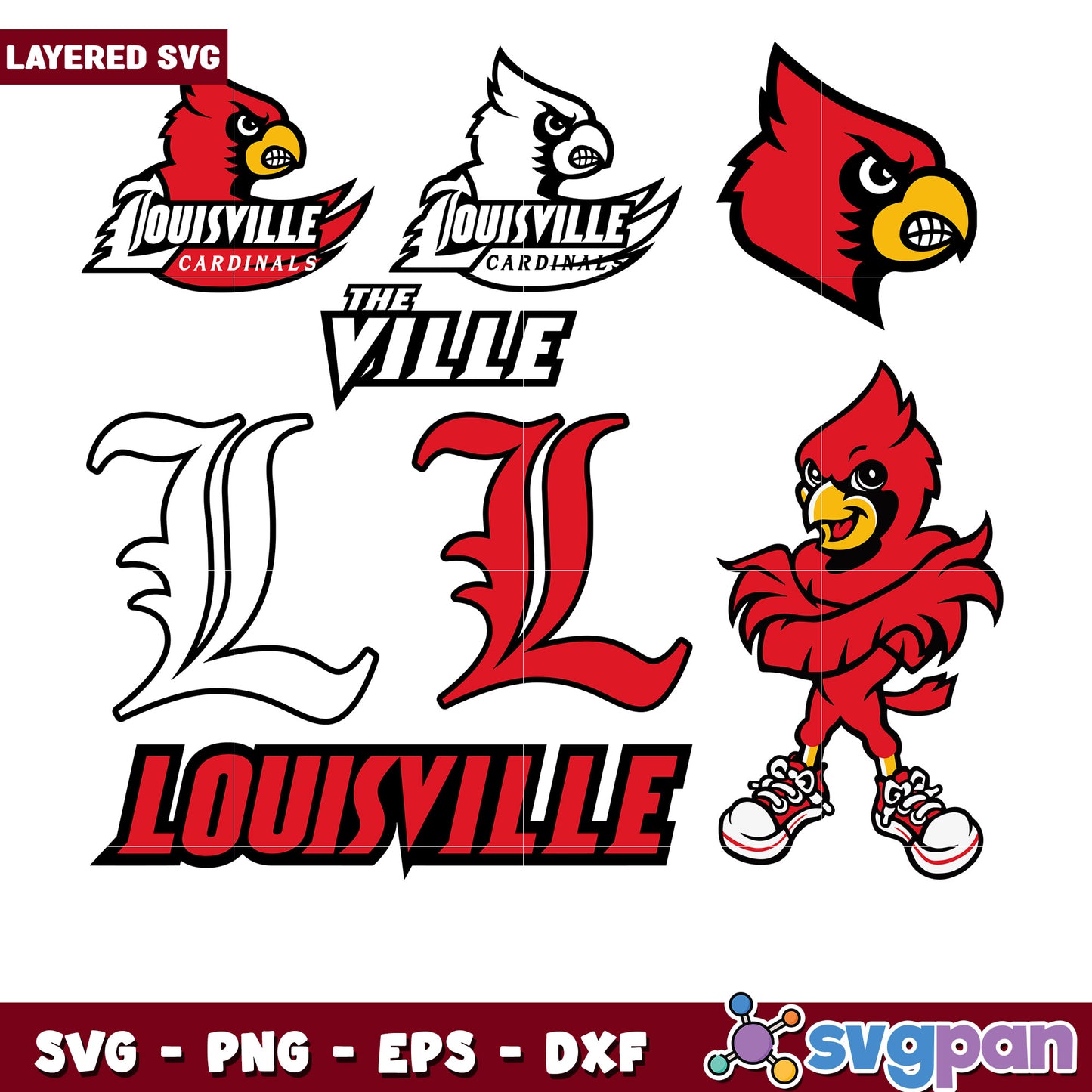 Louisville Cardinals SVG Bundle