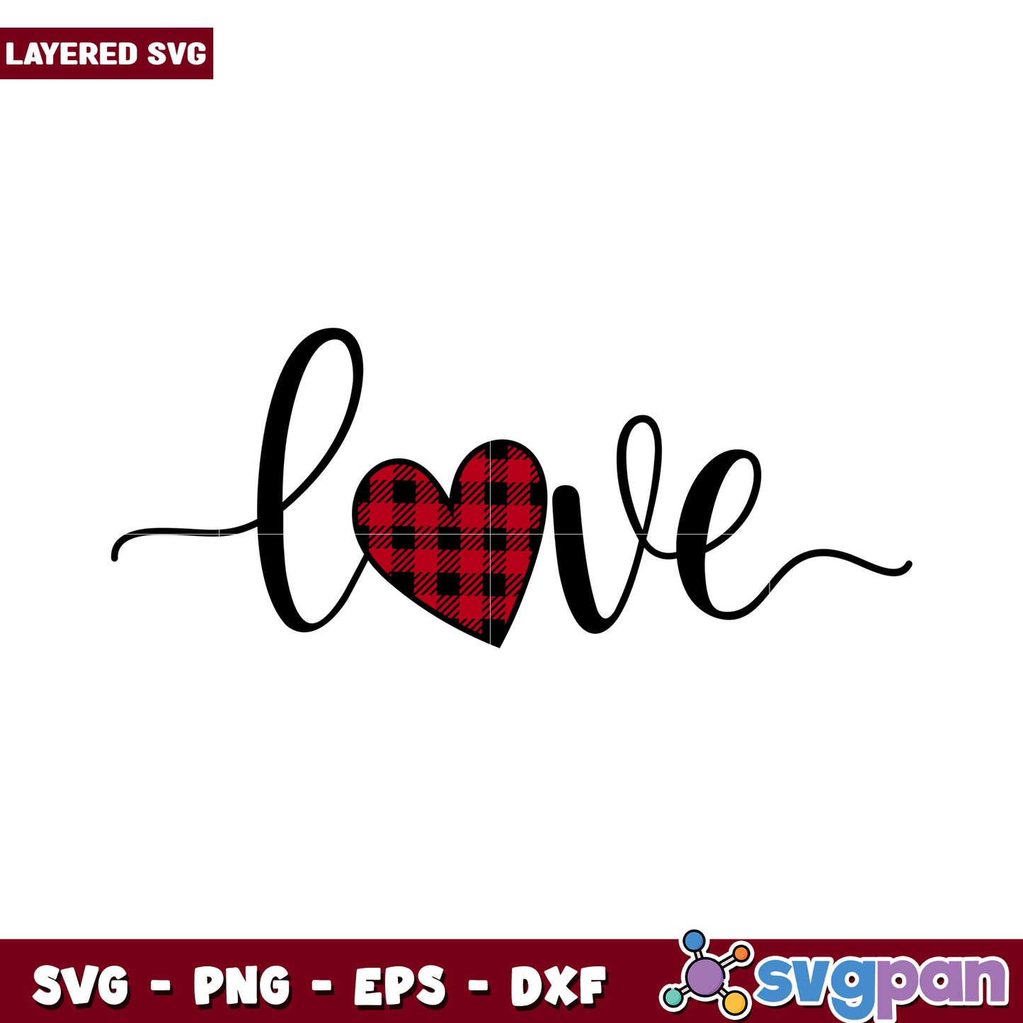 Love Heart Layered SVG Design for Crafts and Decor Projects