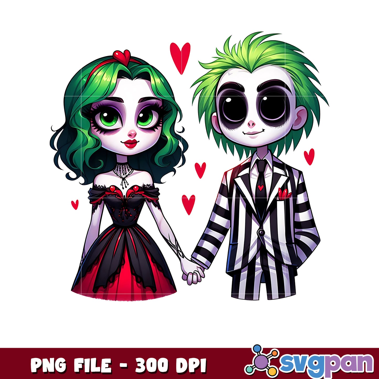 Lovely harley and joker png, horror movie characters png, halloween movies png