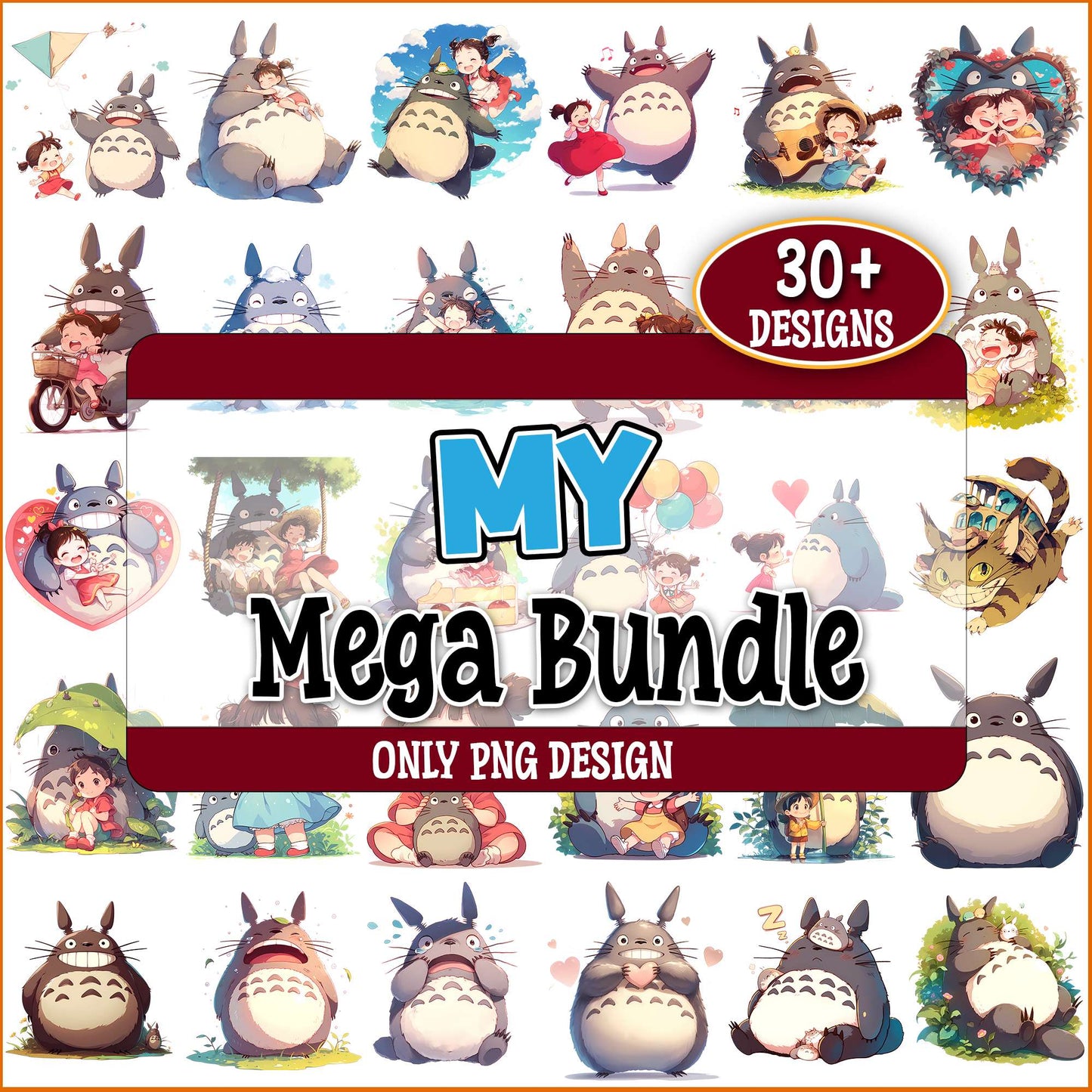 Lovely totoro png bundle