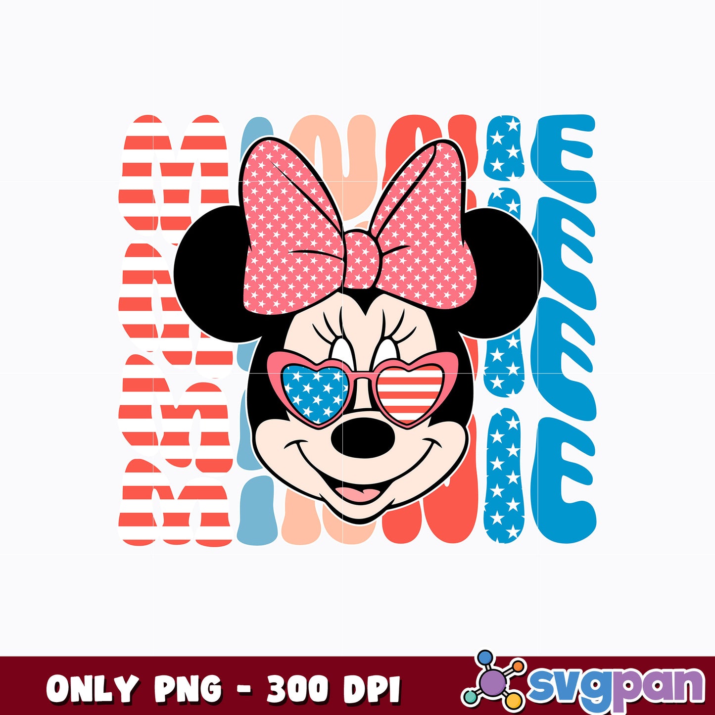 4th Of July Minnie Magical png