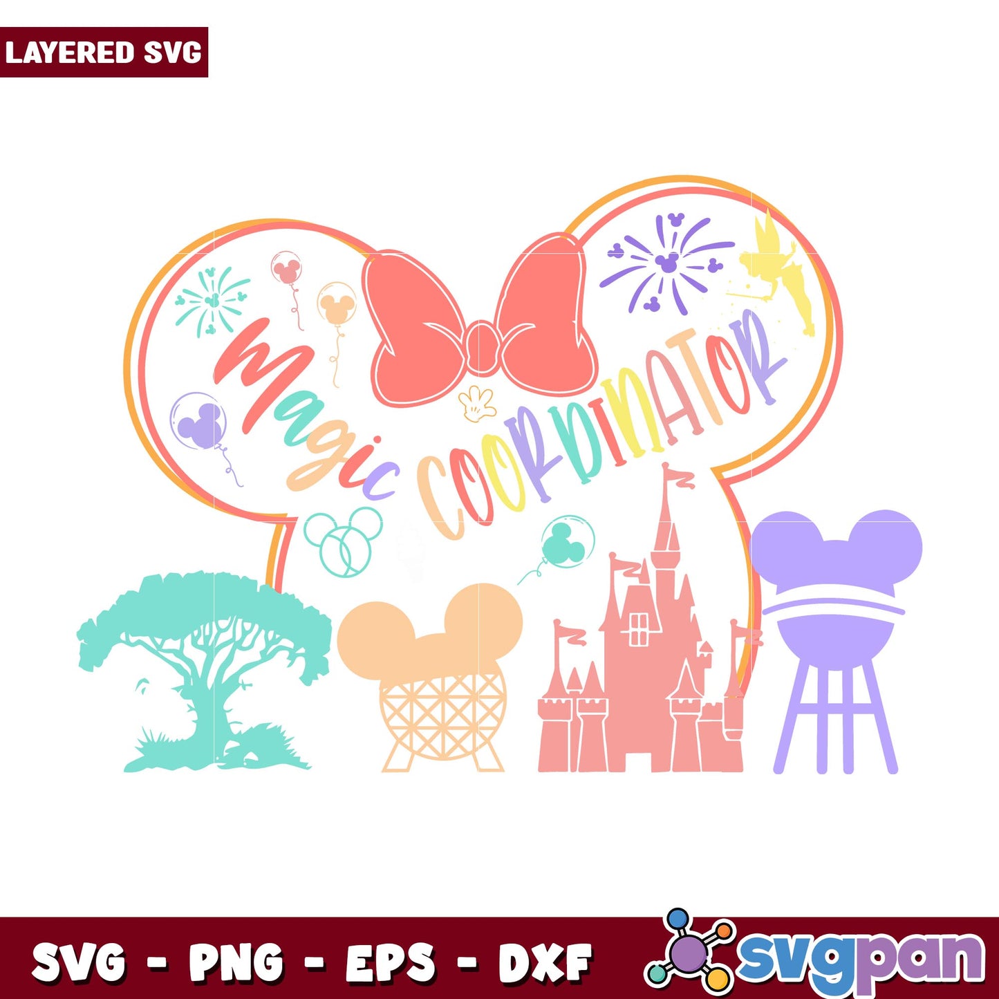 Magic Coordinator svg, Disney characters svg, Digital Download