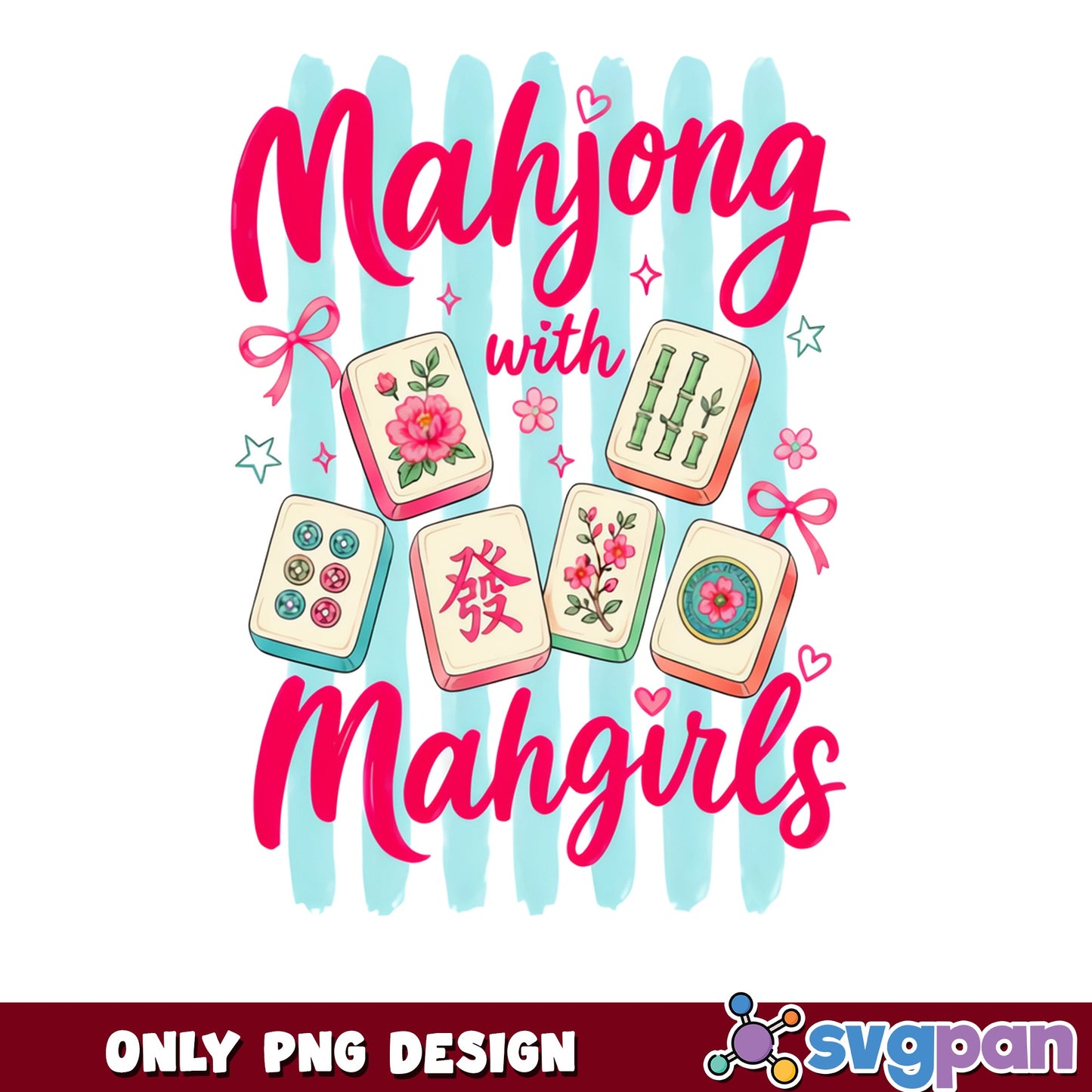 Mahjong With Mahgirls PNG, Mahjong Tiles Design, Game Night PNG