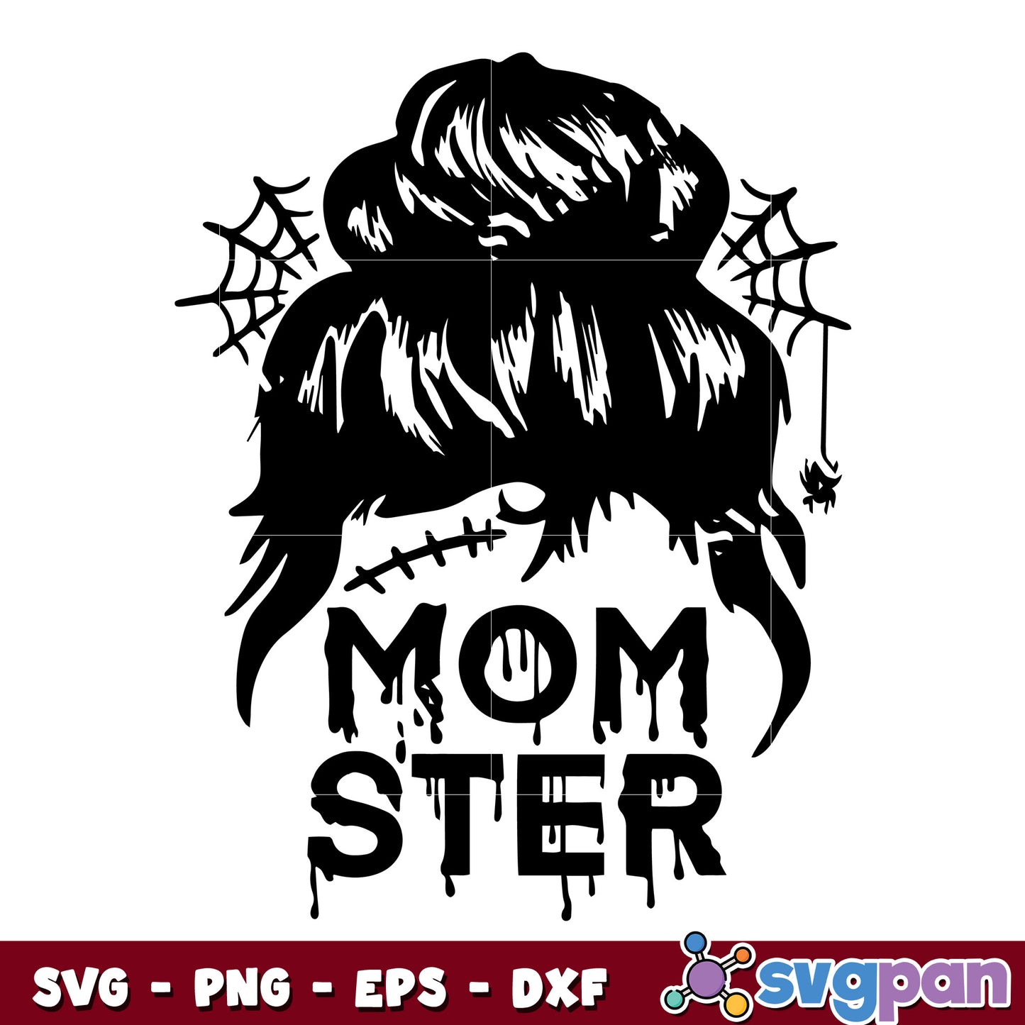 Mama Monster Skull Halloween svg
