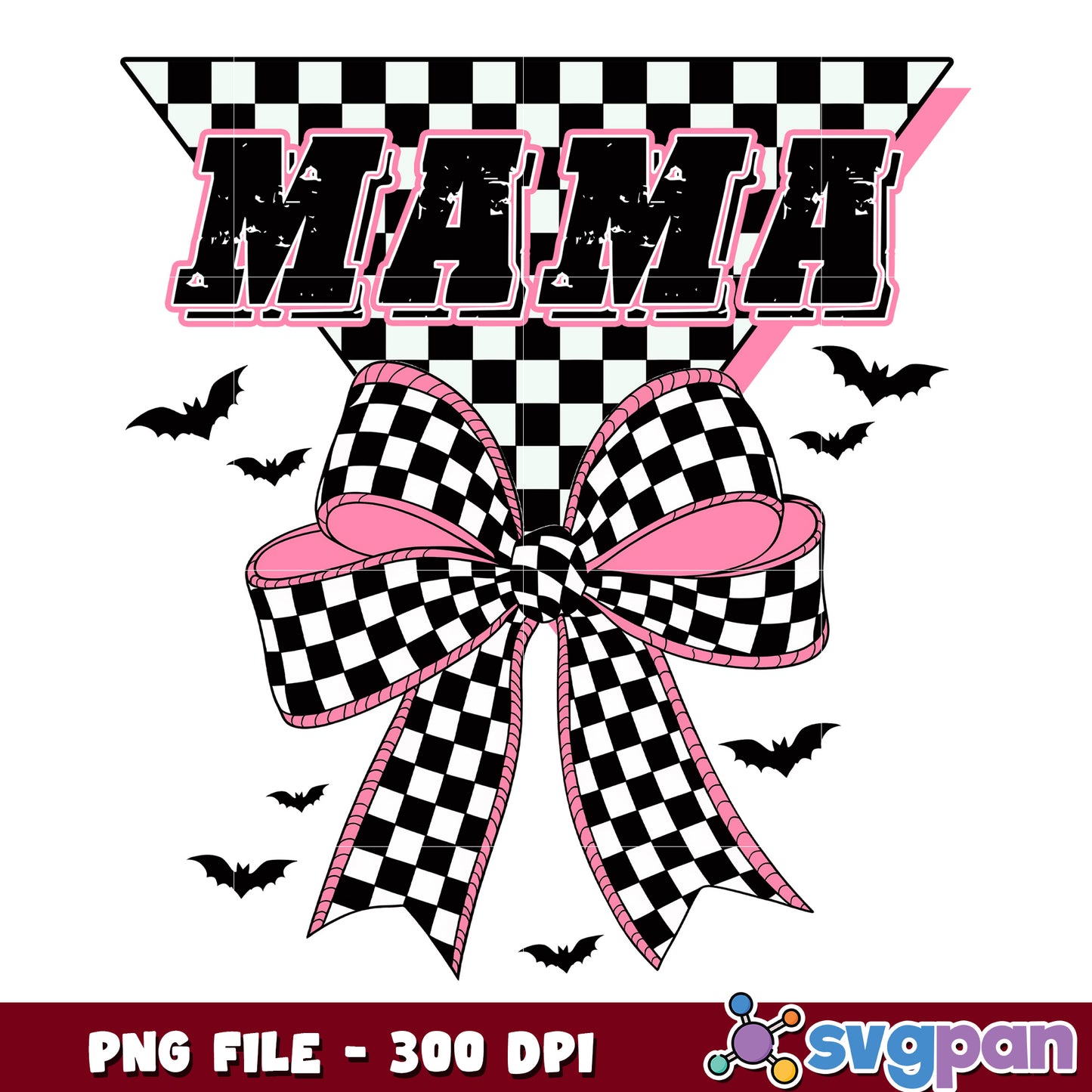 Mama bowtie png, halloween ghost png, spooky season png