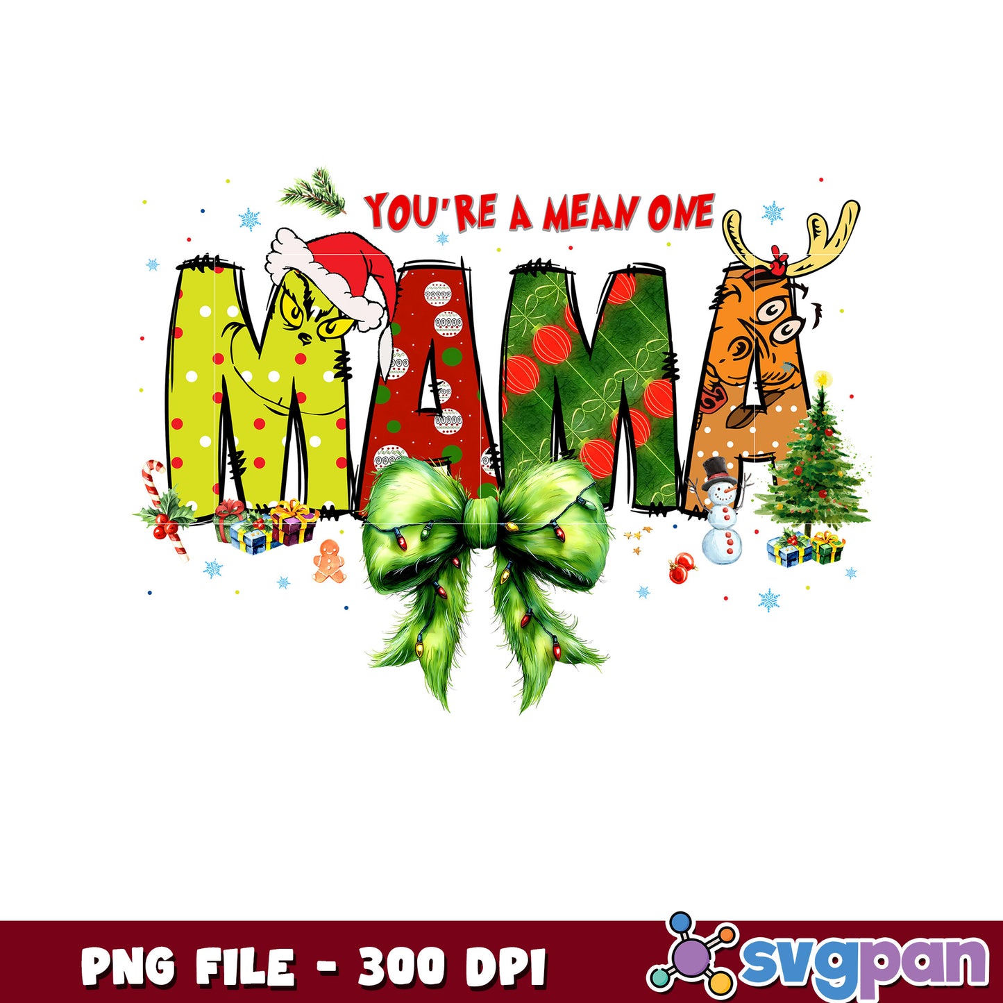 Mama grinch png, happy grinch png, grinch cookies png