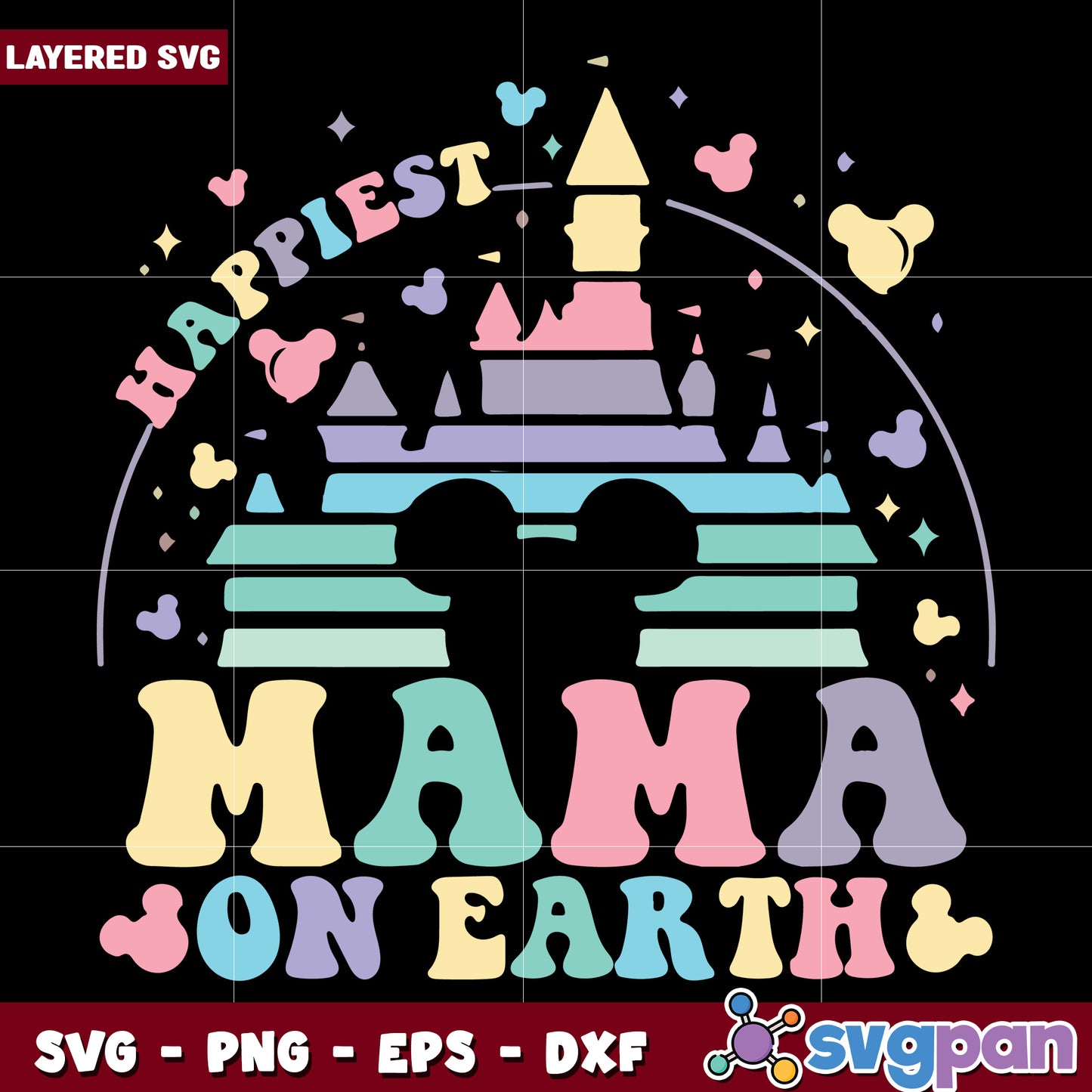 Mama on earth disneyland svg, disney characters svg, disneyland svg