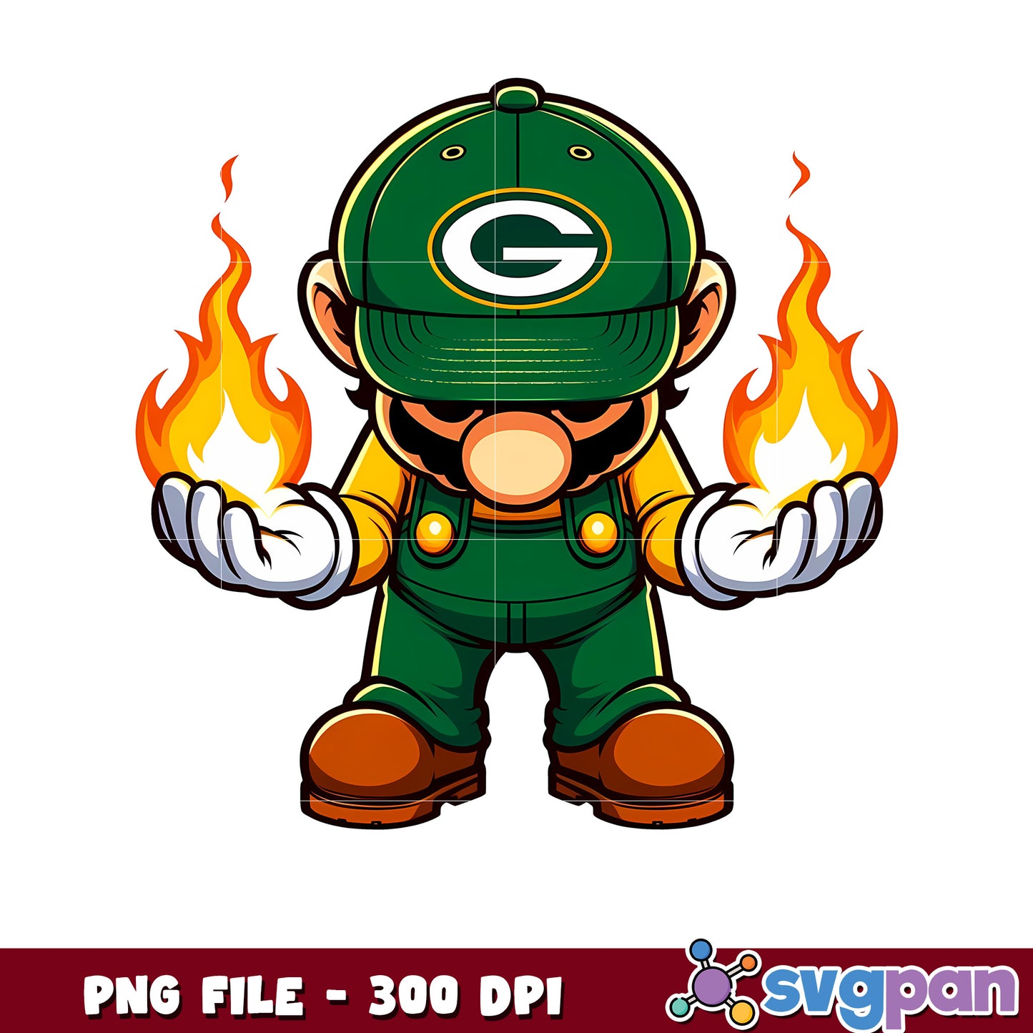 Mario green bay packers design png, national league football png, nfl team png