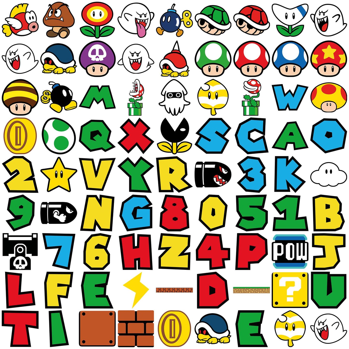 Mario set svg bundle, super mario movie svg, super mario 64 svg