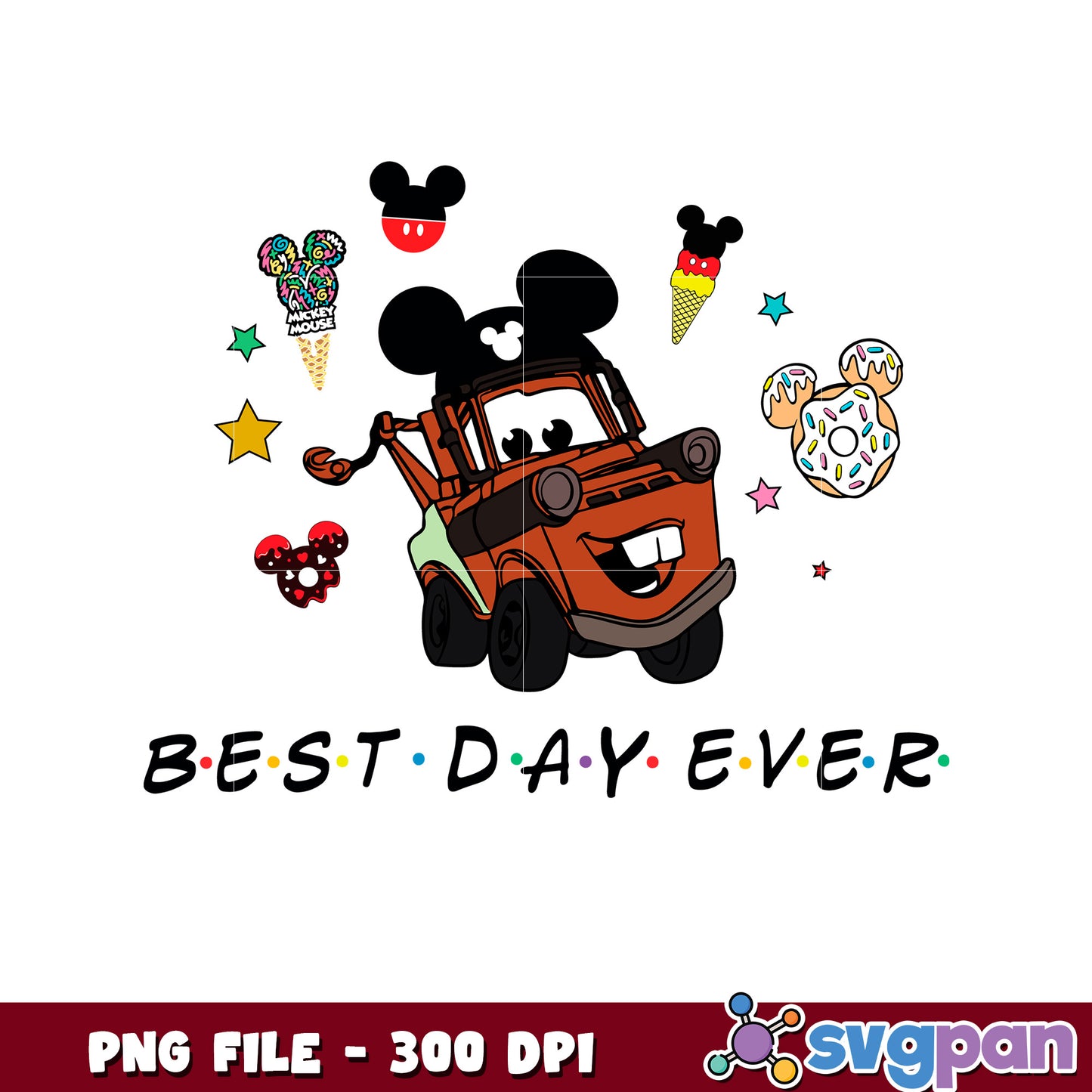 Mateo car best day ever png, disney tickets png, cars movie png