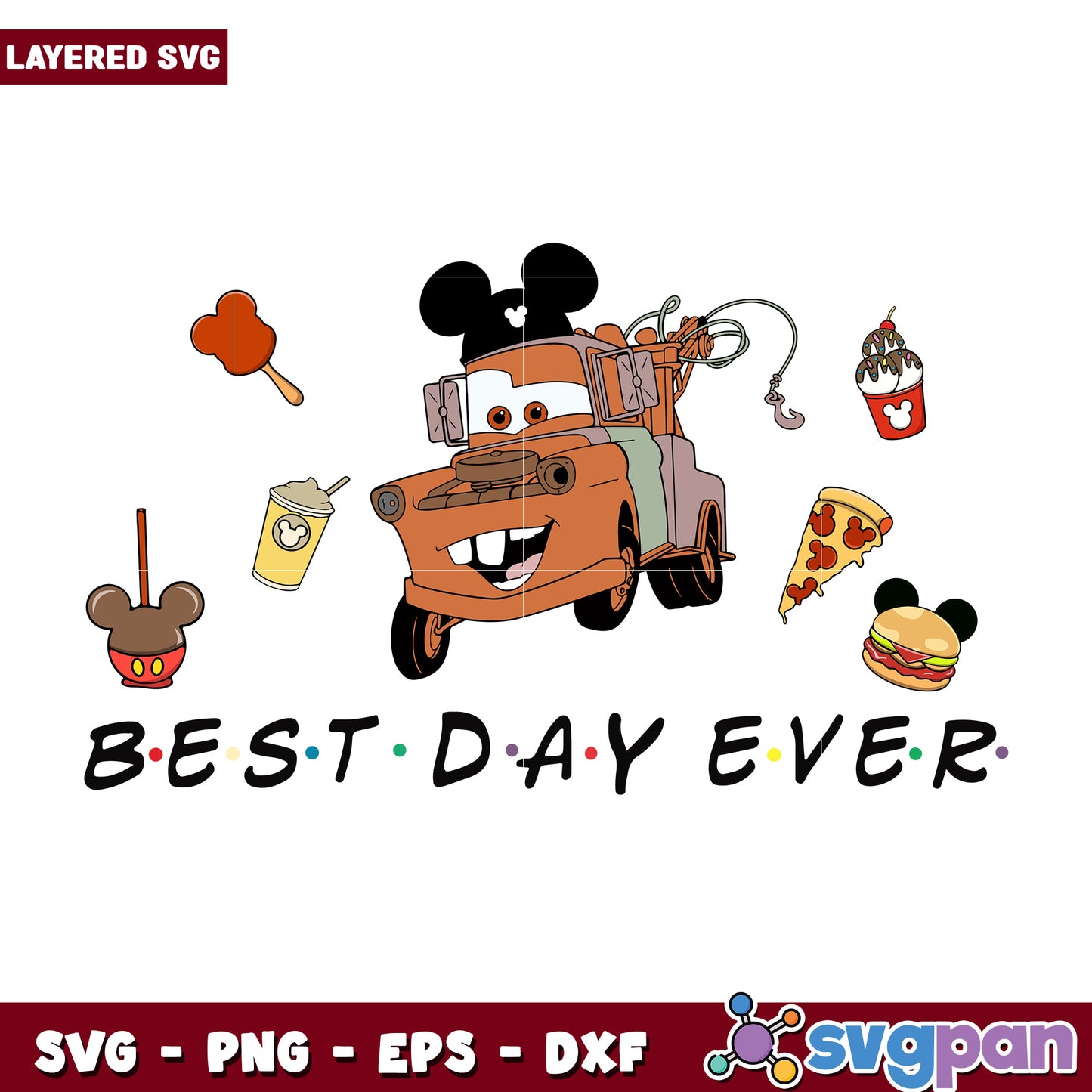 Matter best day ever png, cars characters png, walt disney png