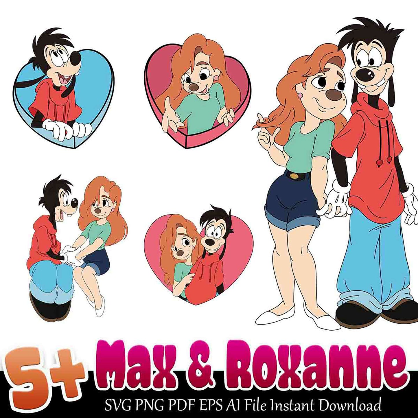 Max Roxanne SVG Bundle 5 PNG PDF EPS AI