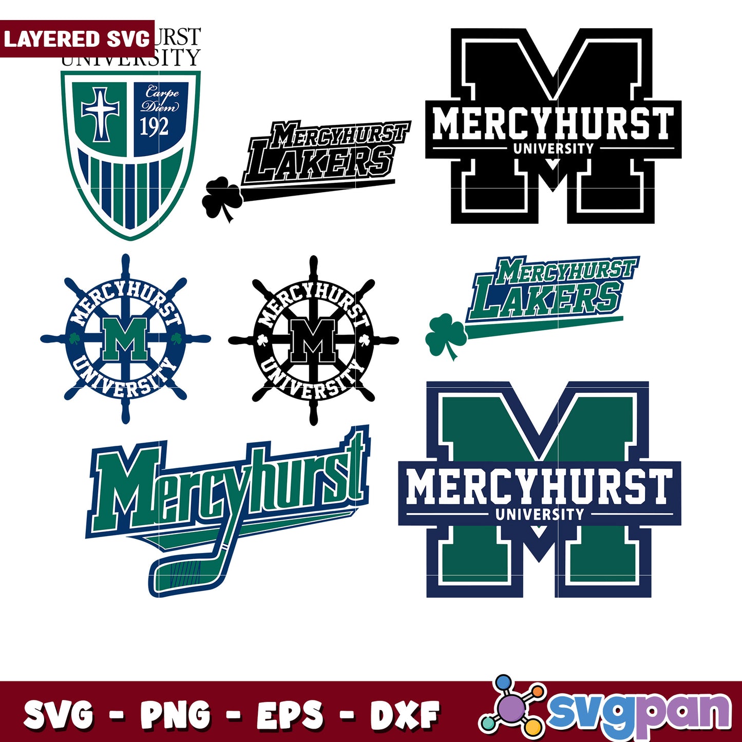 Mercyhurst University Bundle SVG Logos Collection