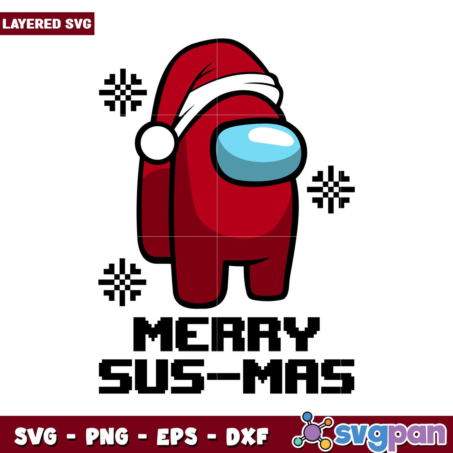 Merry Sus-Mas Christmas SVG Design, Perfect for Holiday Crafts