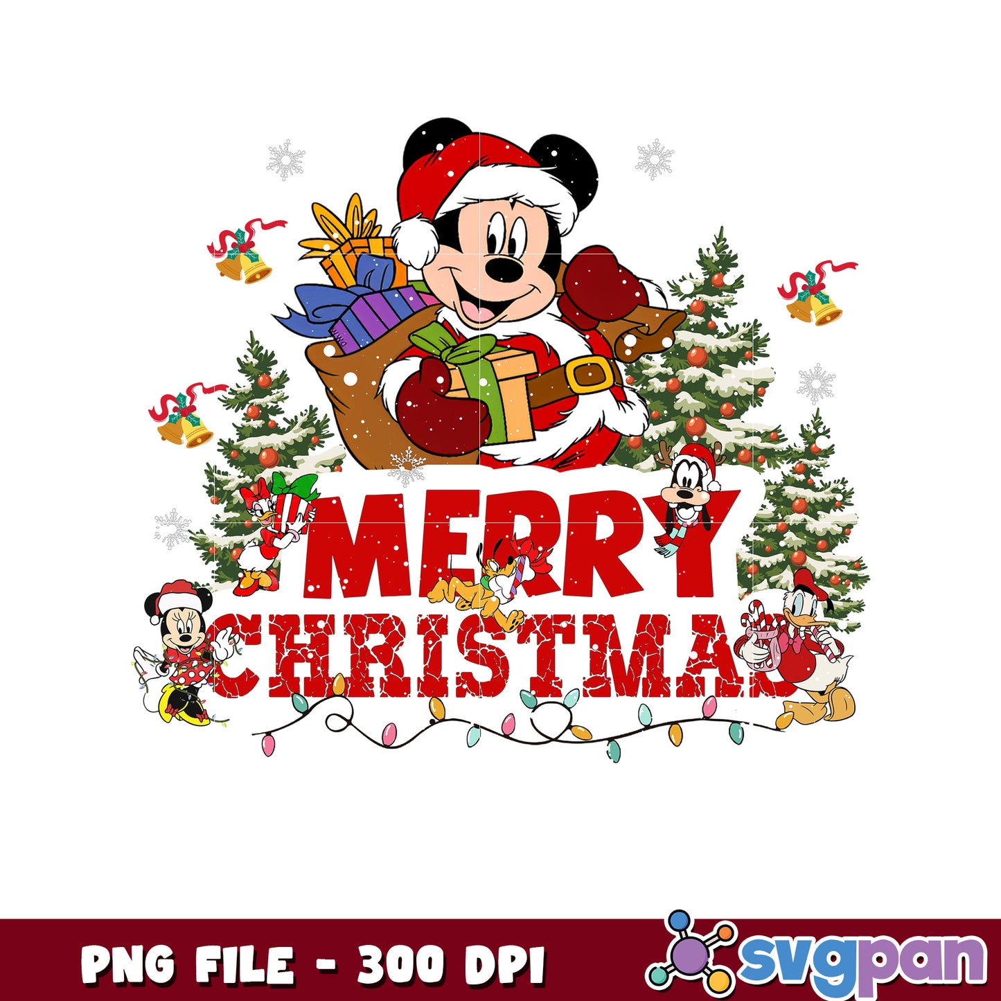 Merry christmas mickey png, chistmas white png, winter png